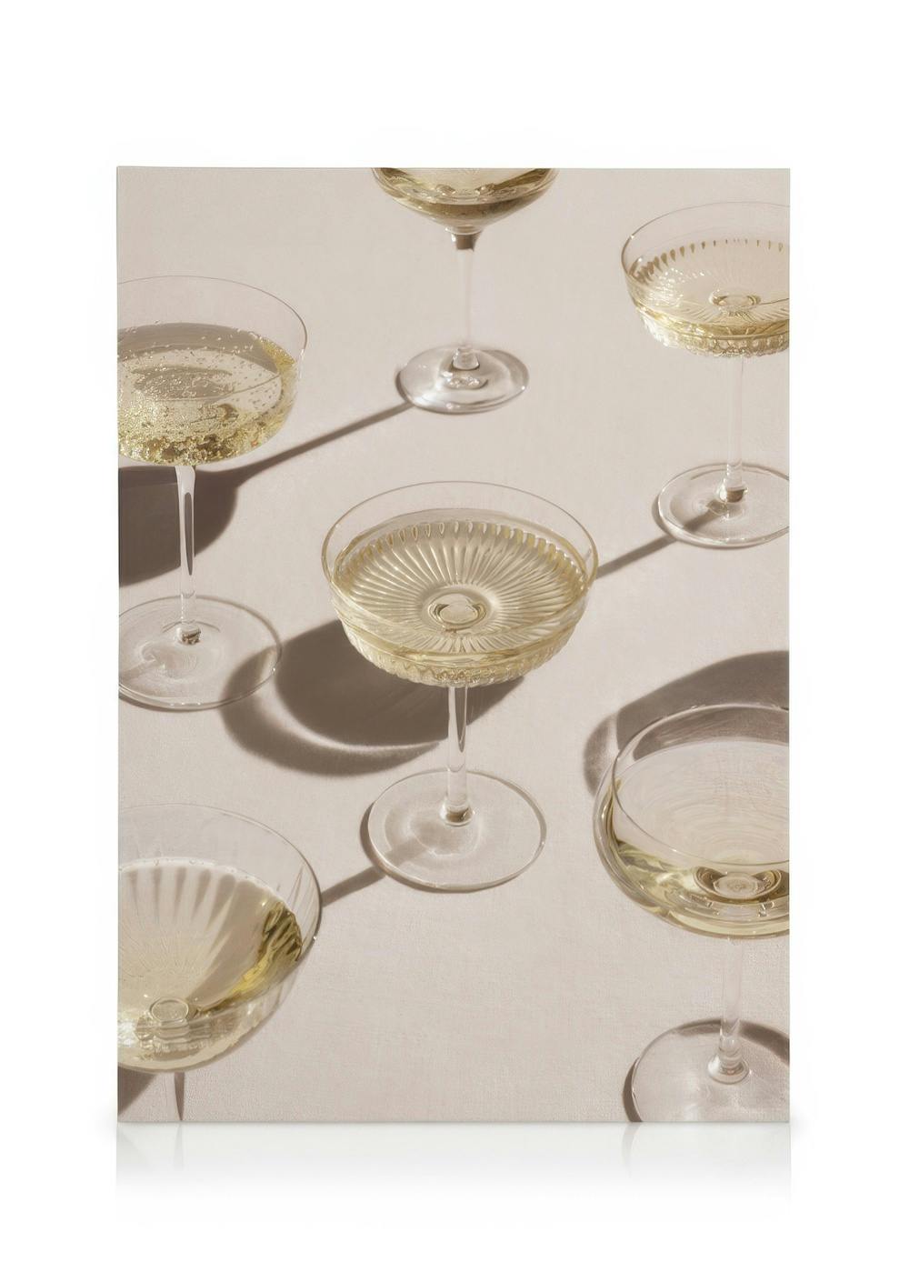 Canvas Schilderijen Glasses of Champagne Canvas (30x40 cm)