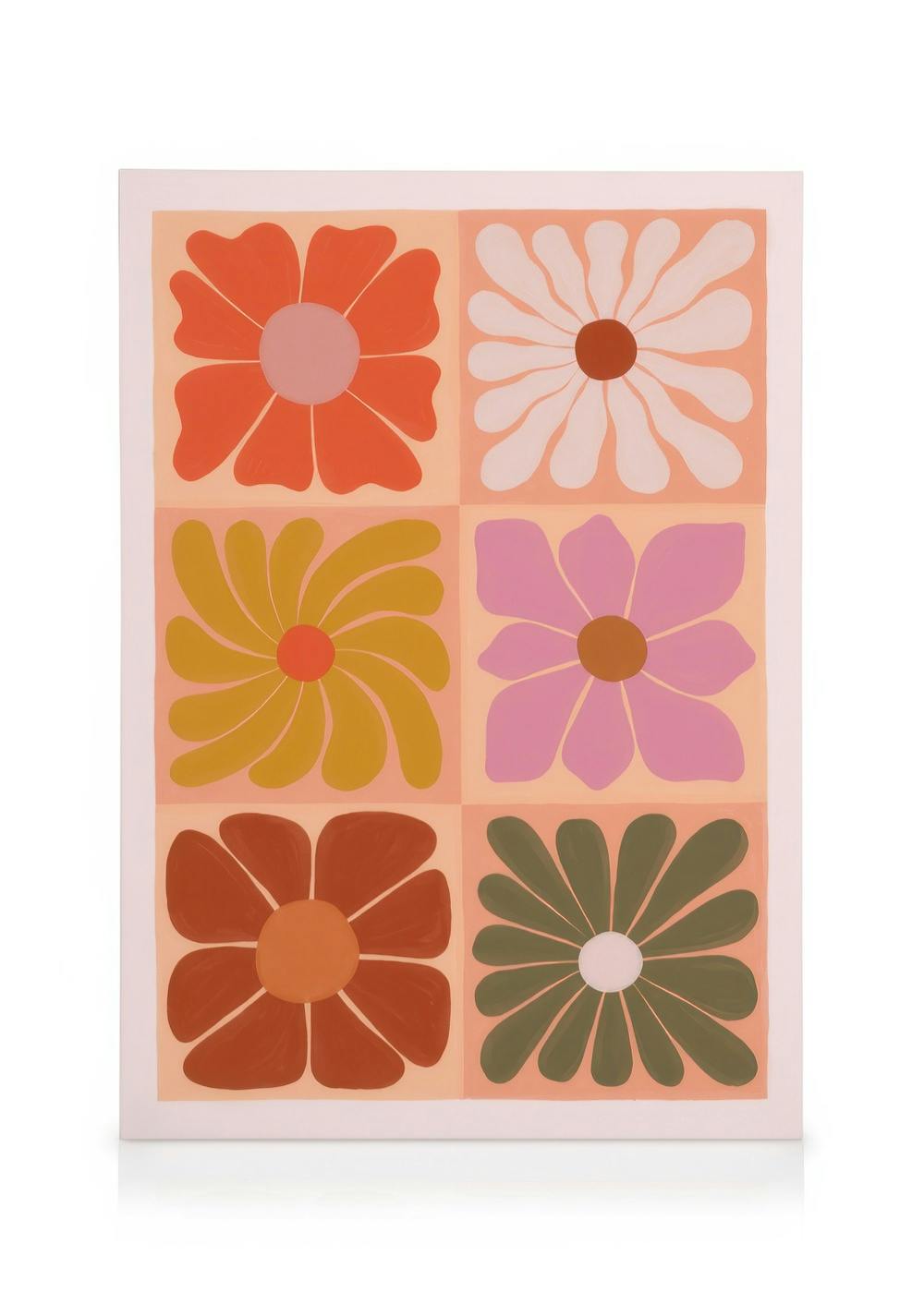 Leinwandbilder Flower Grid Leinwandbild Leinwandbild (30x40 cm)