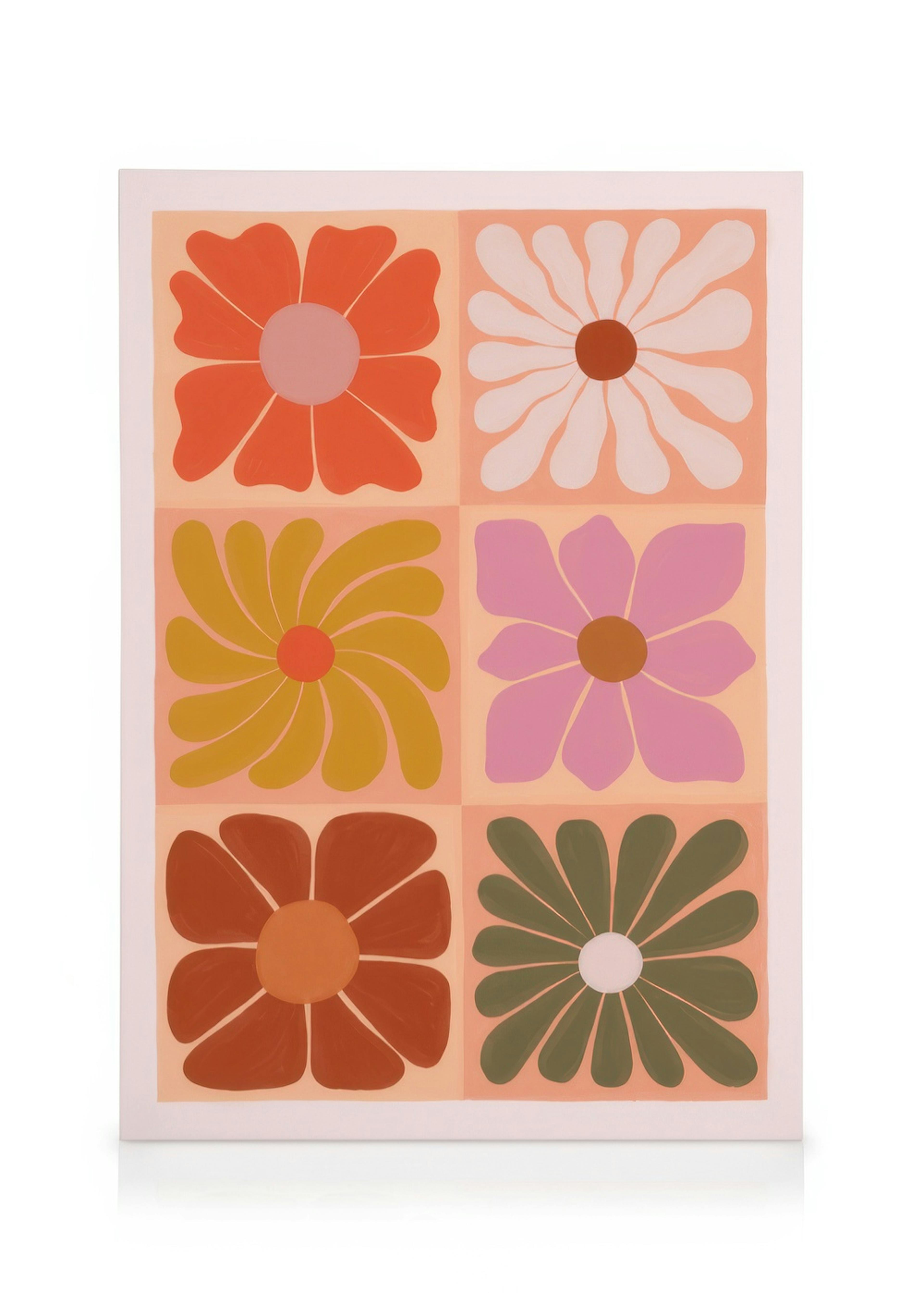 Flower Grid obraz na plátně obraz na plátně 0