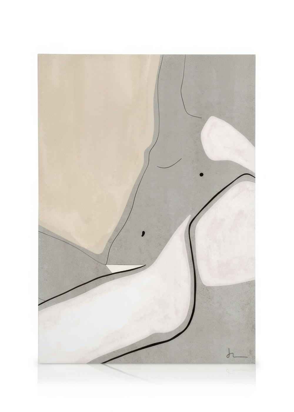 Canvas Prints Pebble Canvas print (30x40 cm - Oak Frame)