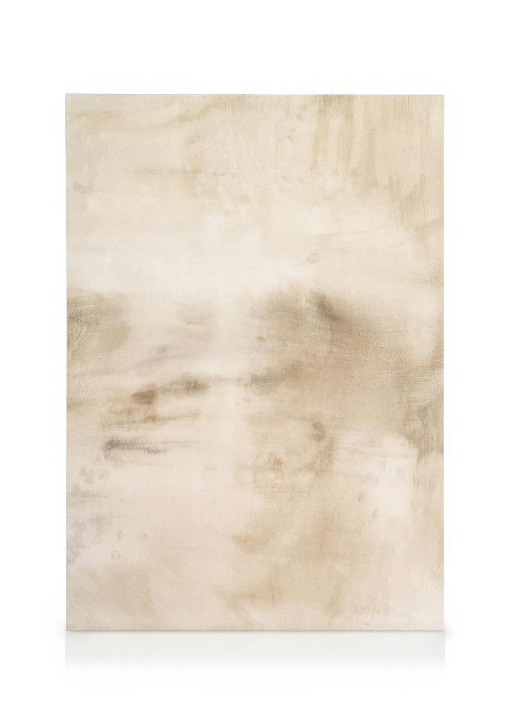 Toile abstraite Beige Abstraction No2 avec des taches de peinture marron et des effets de texture