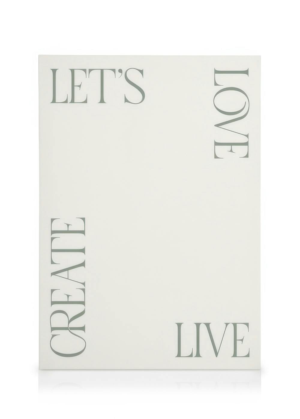 Canvas Prints Let's Love Live Create Canvas print (30x40 cm - Oak Frame)