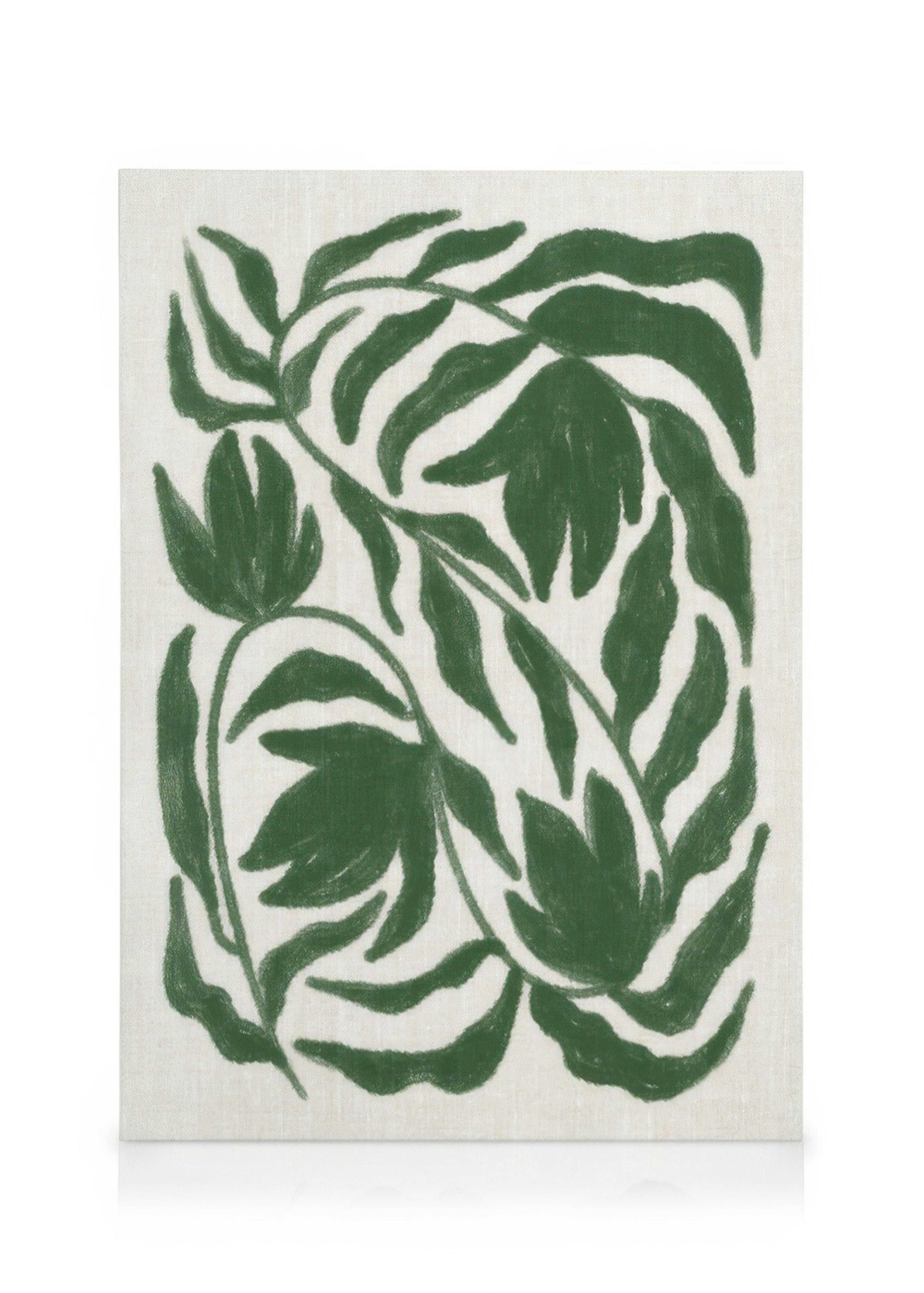 Green Botanical on Linen Canvas print 0