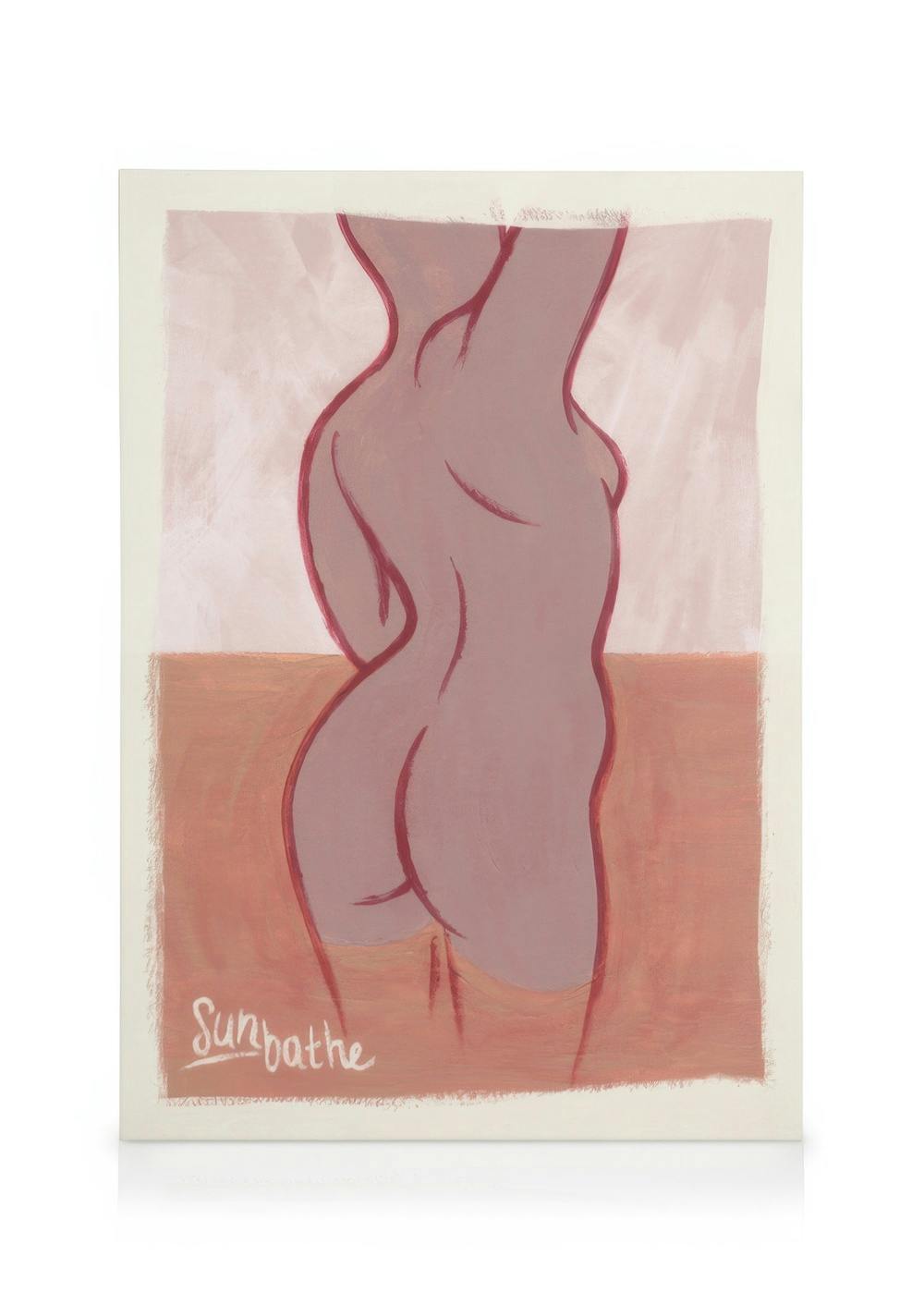Telas decorativas Sunbathe Tela (50x70 cm - Moldura Preta)