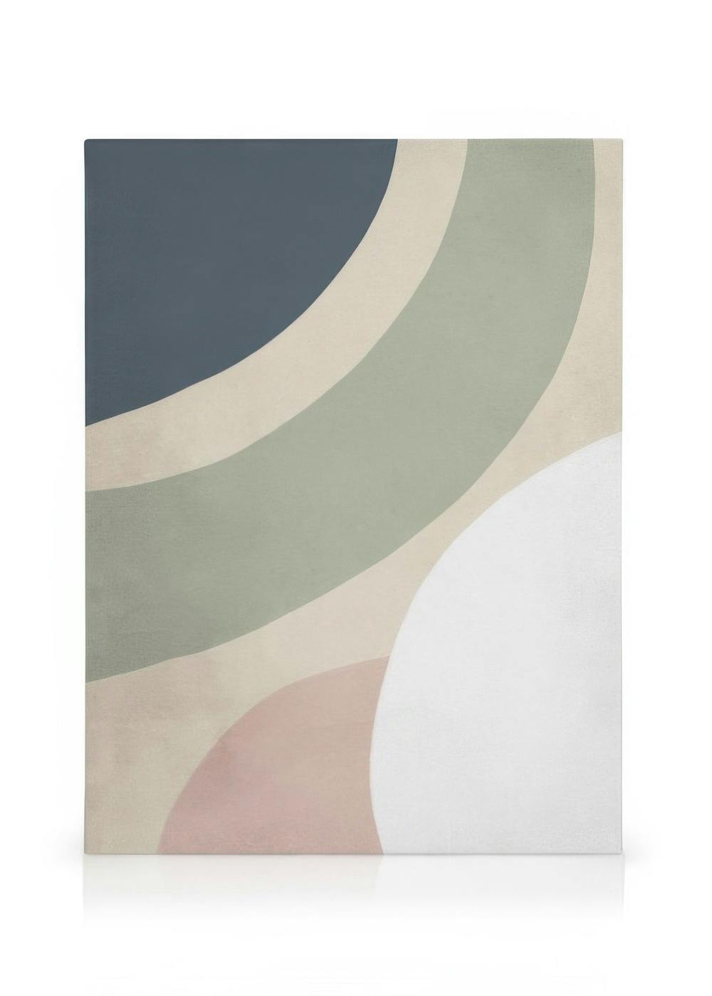 Canvas Prints Soft Shapes No1 Canvas print (50x70 cm - Oak Frame)