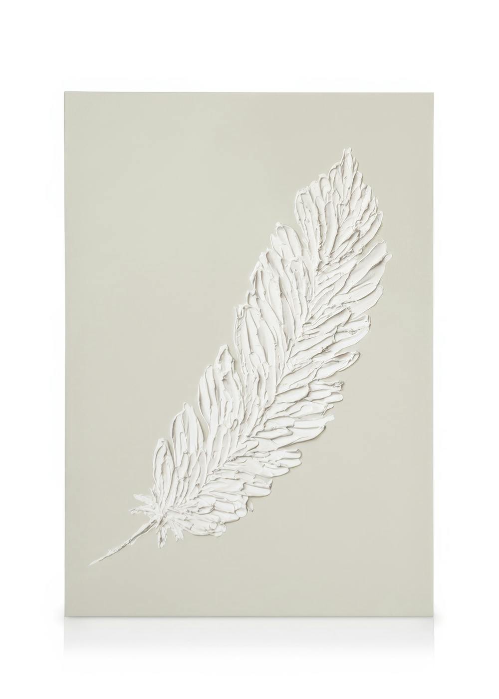 Canvas Prints Feather Texture Canvas print (30x40 cm - Oak Frame)