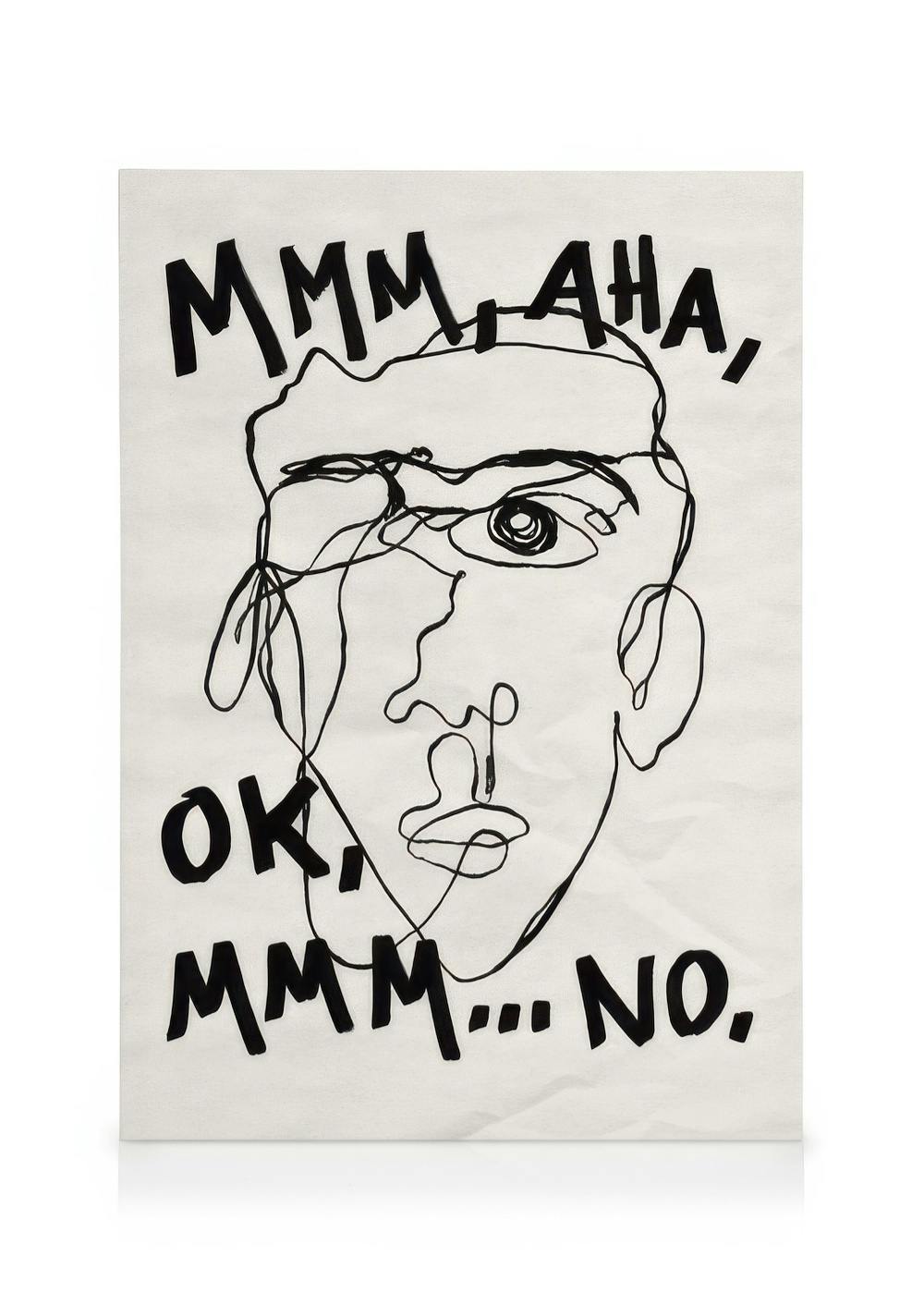 Canvas Prints Portrait Sketch No1 Canvas print (30x40 cm - Oak Frame)