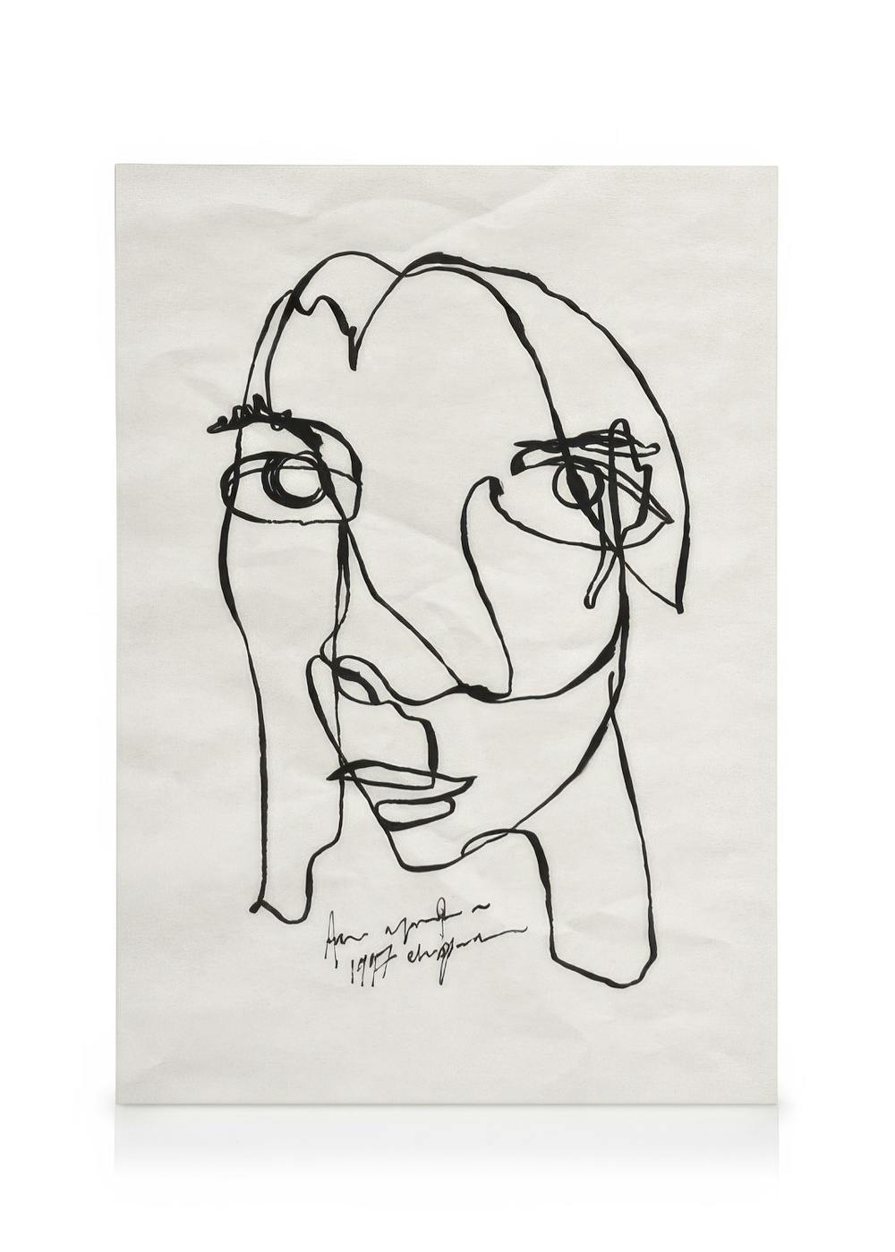 Canvas Schilderijen Portrait Sketch No2 Canvas (30x40 cm)