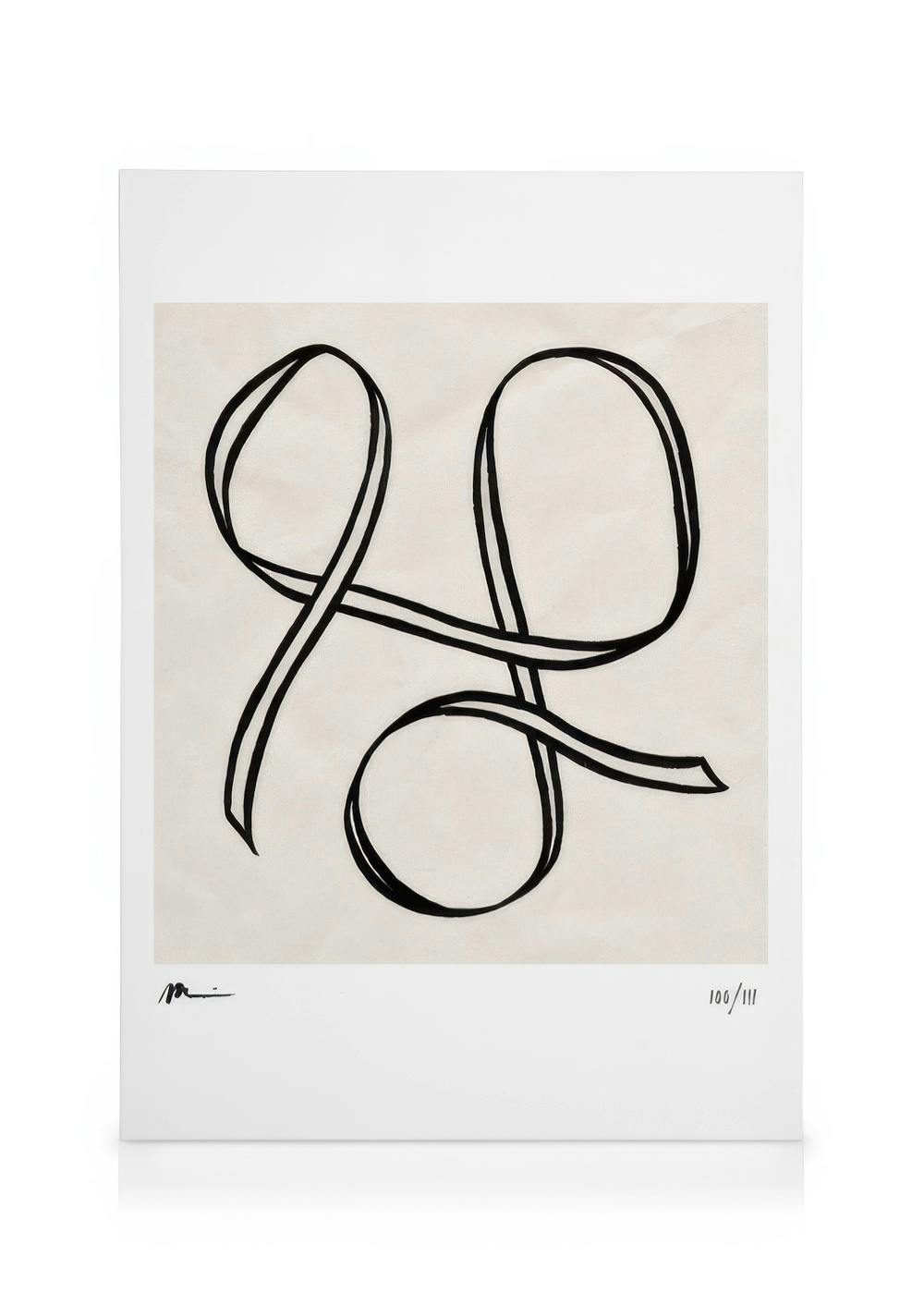 Canvas Prints Ribbon Sketch Canvas print (30x40 cm - Oak Frame)
