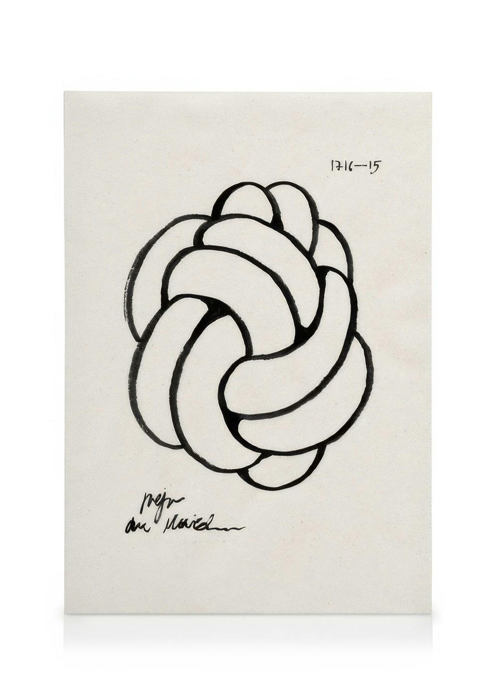 Canvas Prints Knot Sketch Canvas print (30x40 cm - Black Frame)