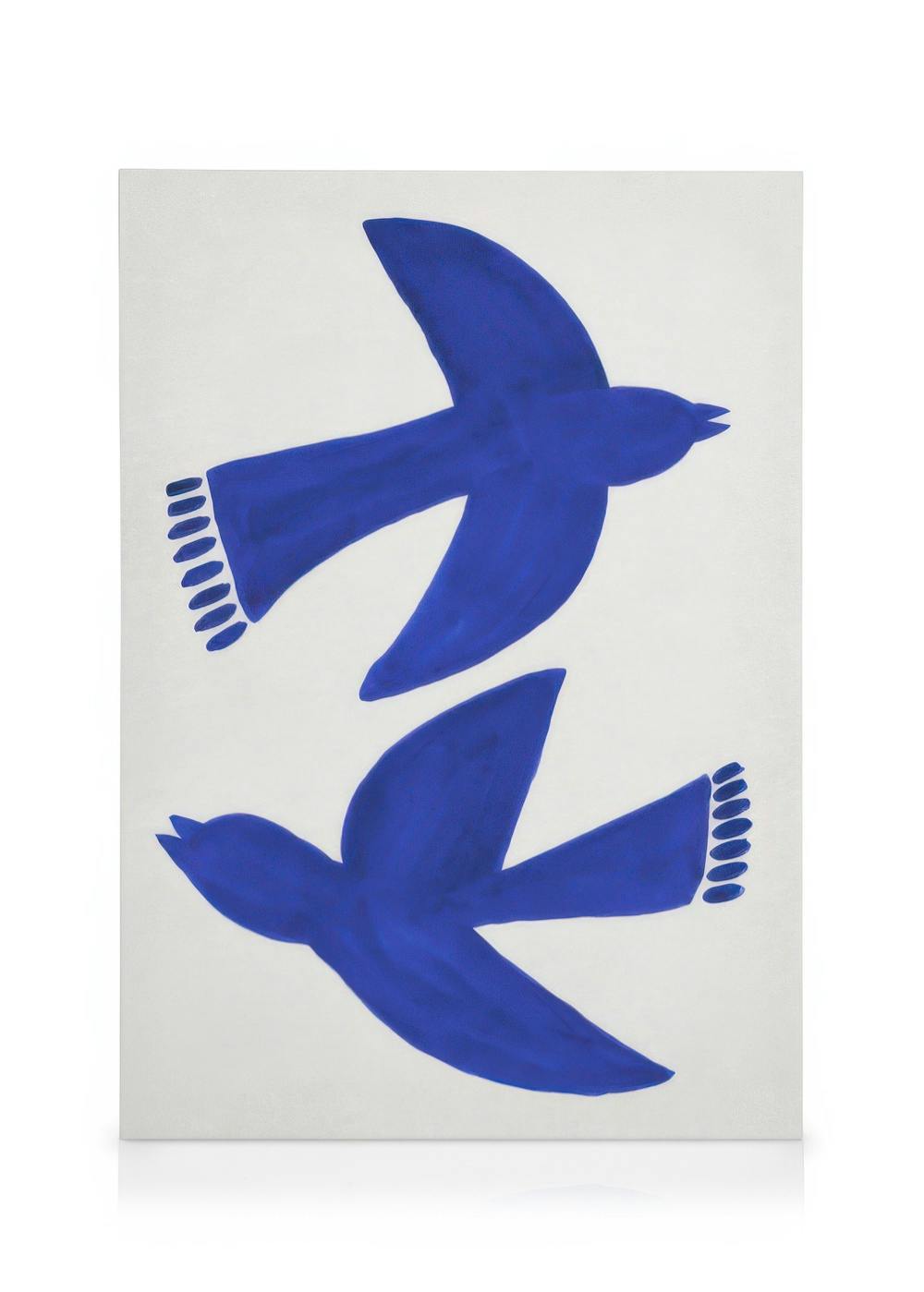 Canvas Prints Bluebirds Fly Canvas print (30x40 cm - Black Frame)