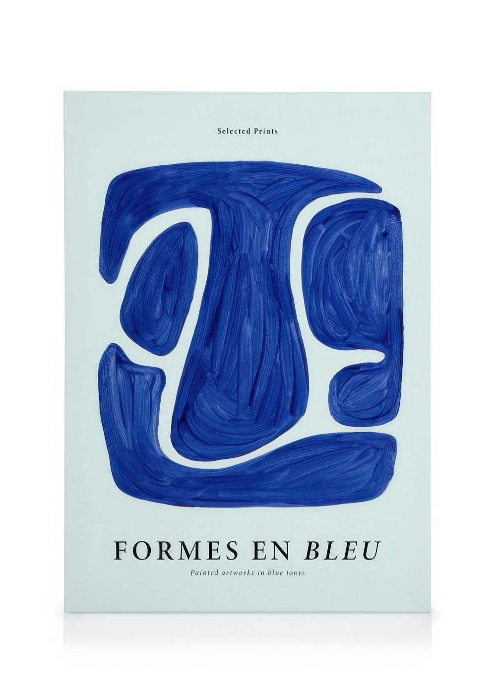 Canvas Prints Formes en Bleu No1 Canvas print (30x40 cm - Black Frame)