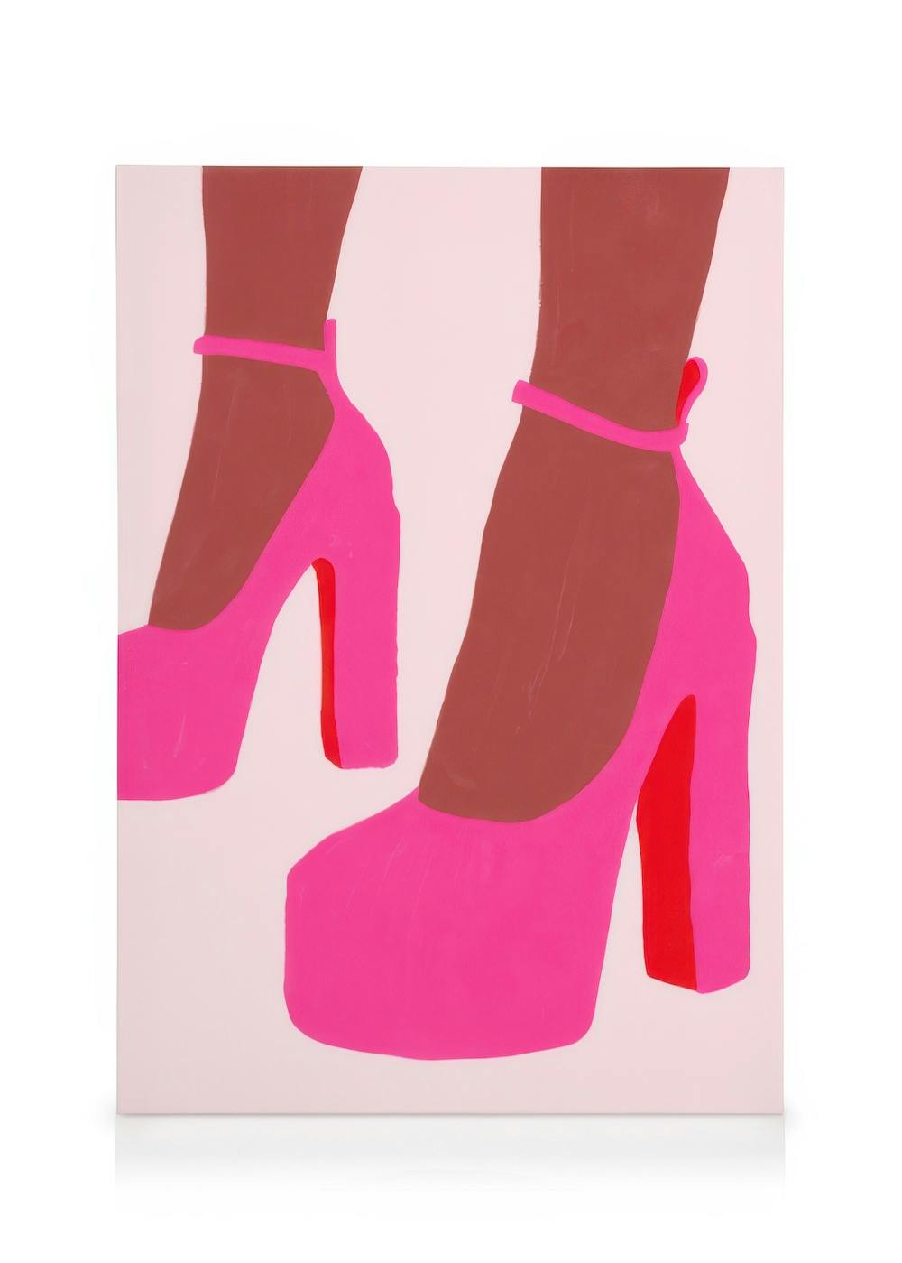 Canvas Prints Pink High Heels Canvas print (30x40 cm)