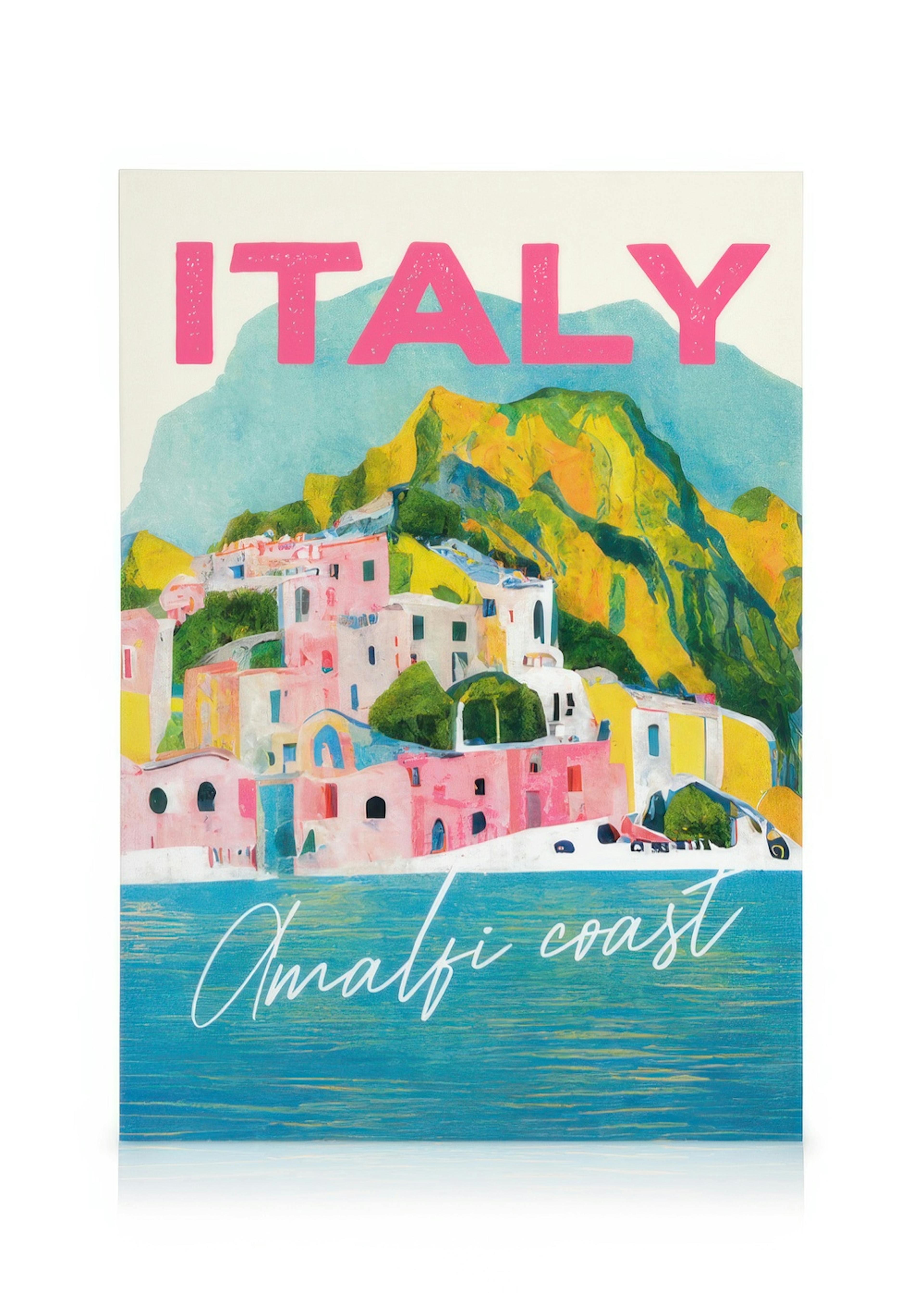 SipCircle - Italy Amalfi Pastel Coast Lerret 0