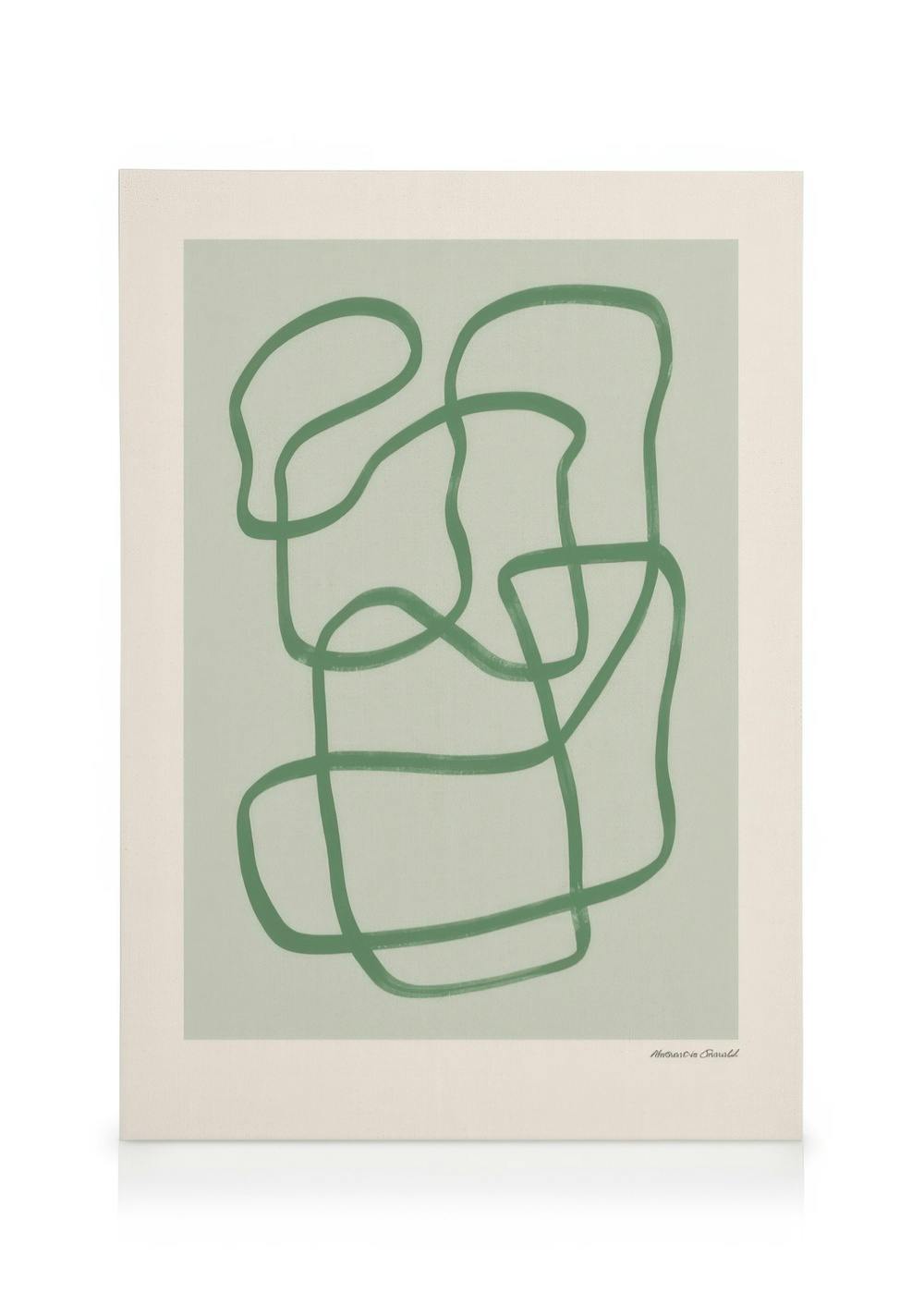 Canvas Prints Abstract in Emerald Canvas print (30x40 cm - Black Frame)