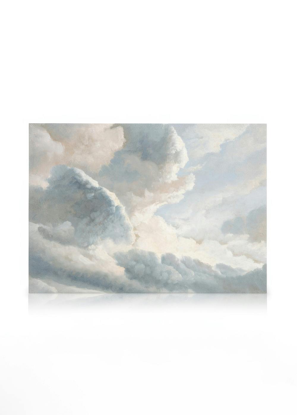 Canvas Schilderijen Simon Denis - Study of Clouds with a Sunset near Rome Canvas (30x40 cm - Fotolijst Zwart)