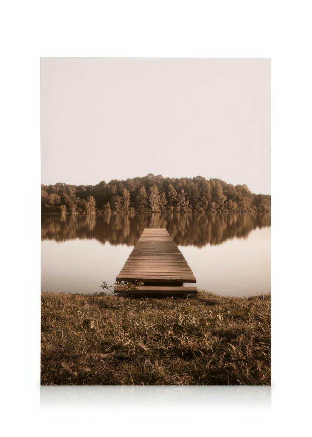 Canvas Schilderijen Silent Dock Canvas (50x70 cm - Fotolijst Eiken)