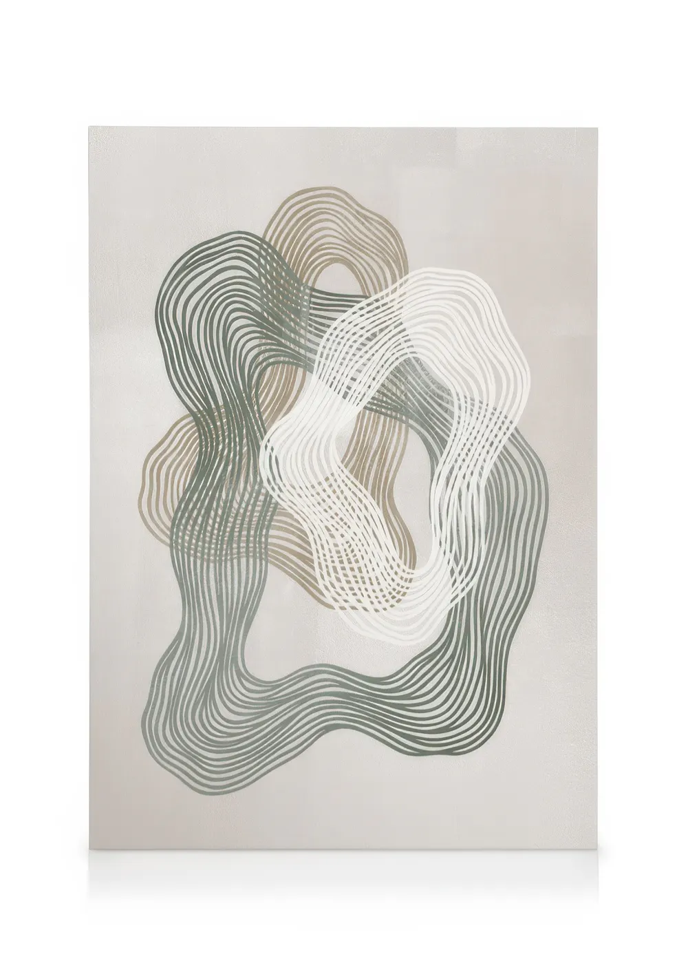 Abstract Green Lines Canvas print