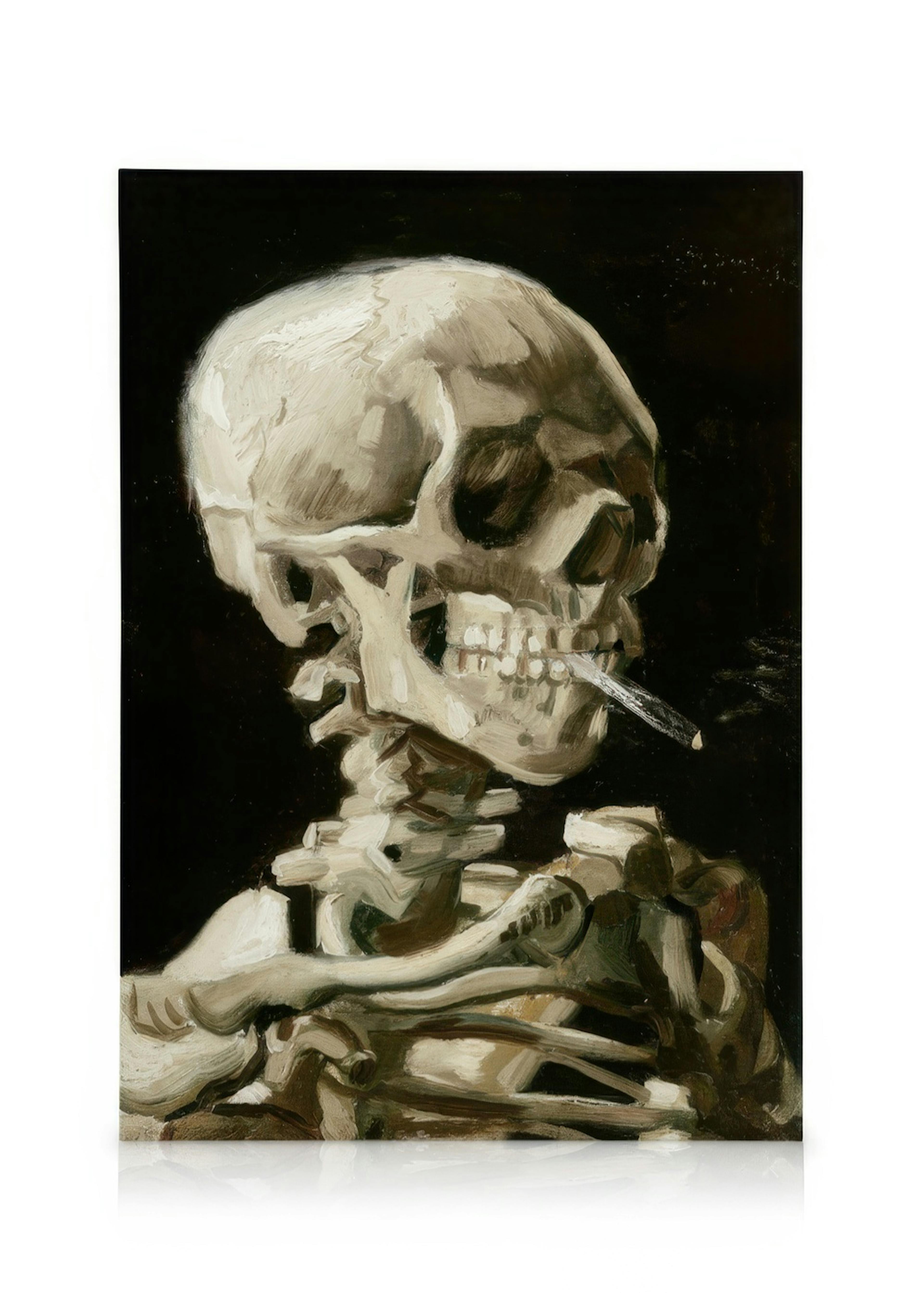 Van Gogh - Head of a Skeleton With a Burning Cigarette Canvas print 0
