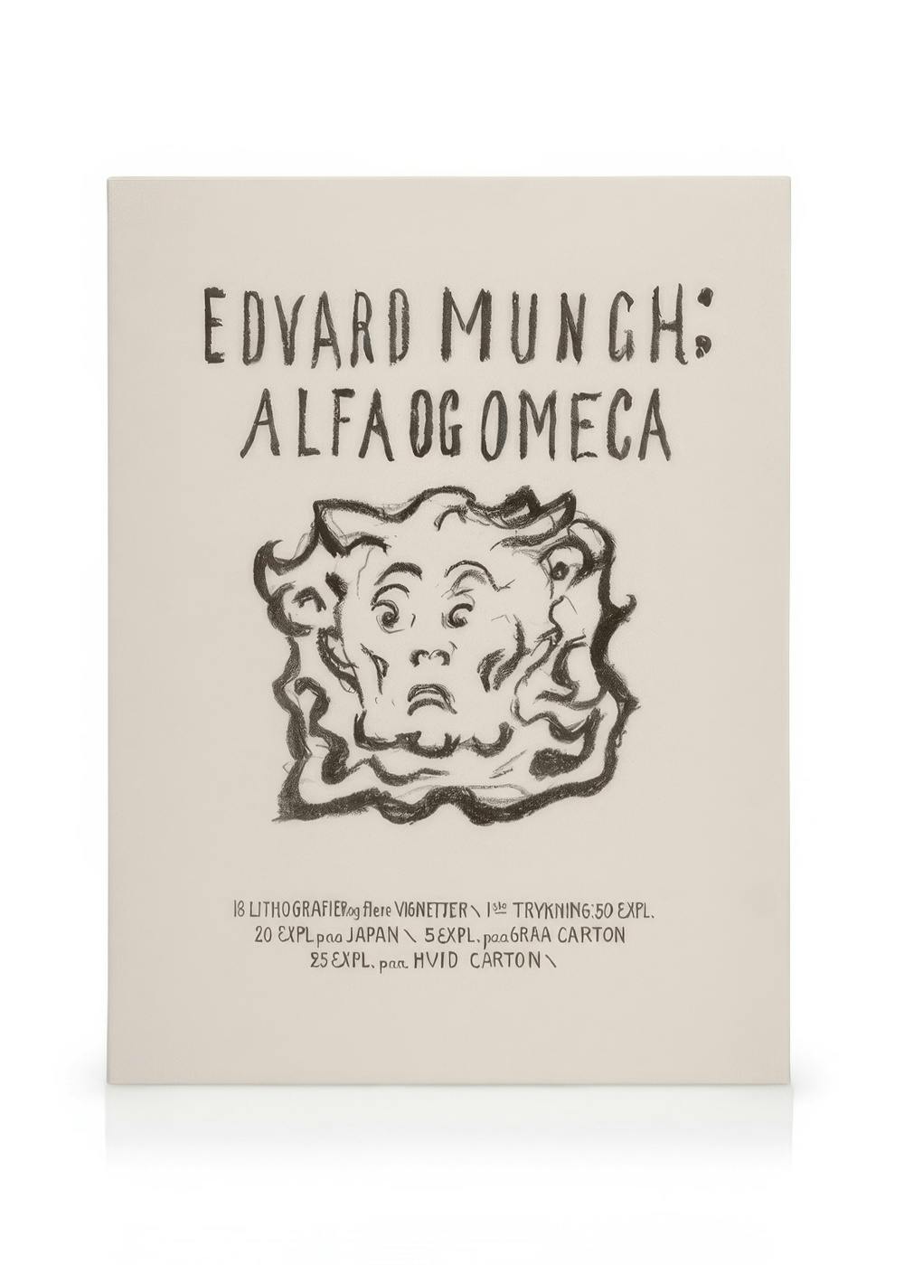 Canvas Schilderijen Edvard Munch - Alfa and Omega Canvas (50x70 cm - Fotolijst Eiken)