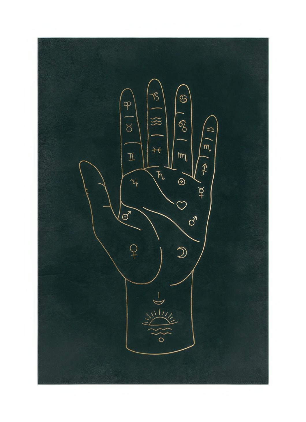 Palmistry Plakat (21x30 cm)- Plakaty z motywem kosmosu