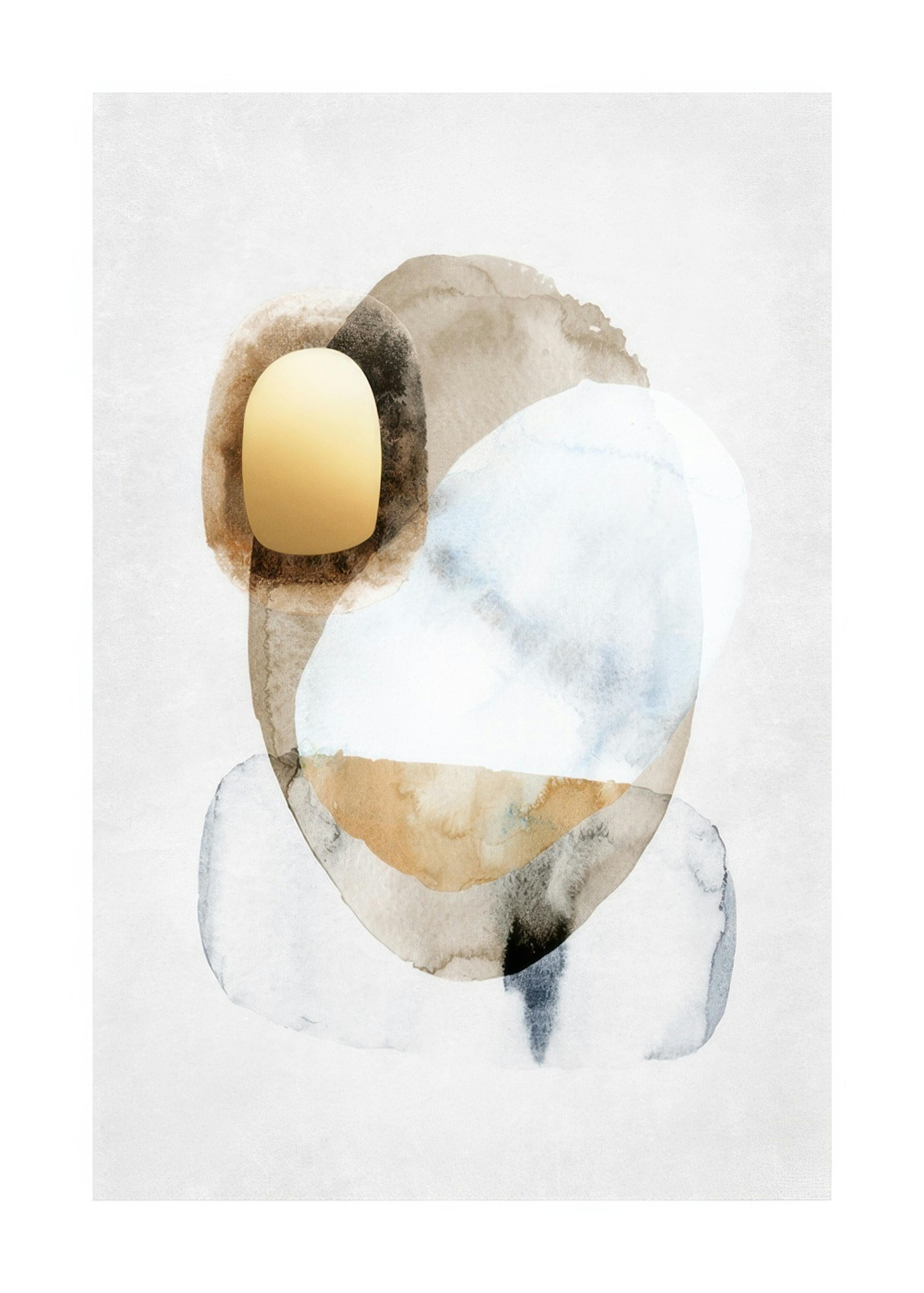 Golden Abstract No1 Print 0
