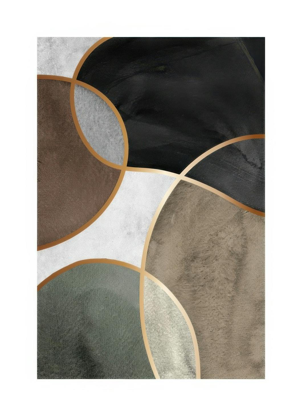 Prints - Golden Seams No1 Print (21x30 cm) - Gold and silver posters