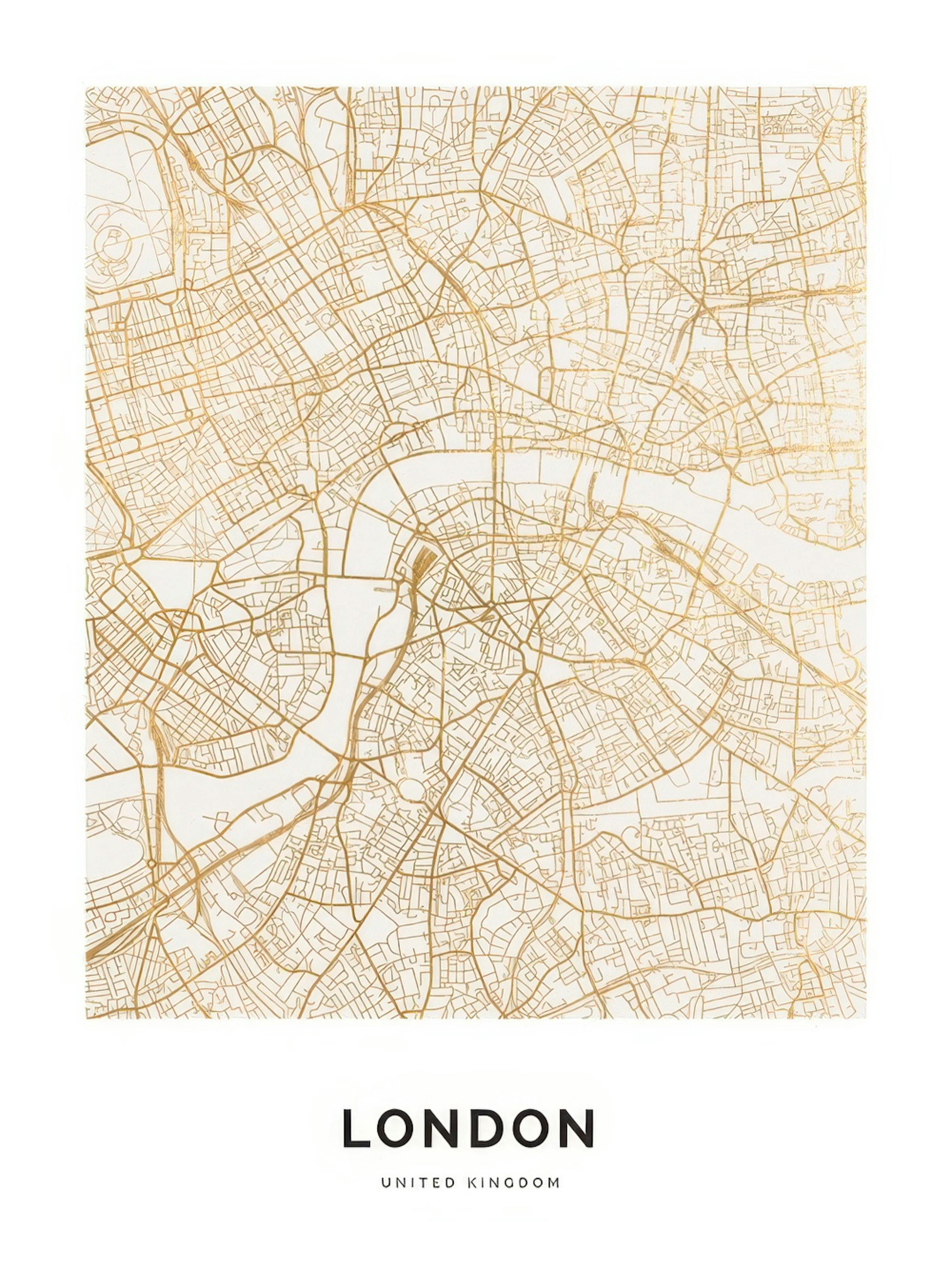Golden London Print