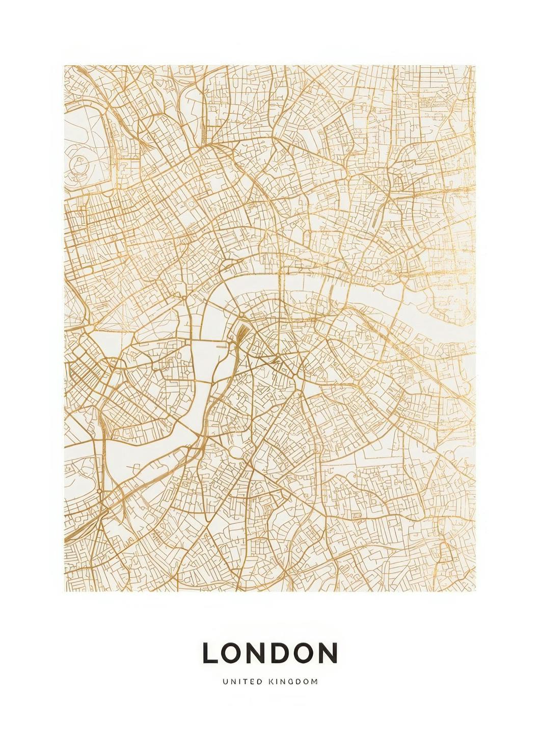 Golden London Poster (30x40 cm)