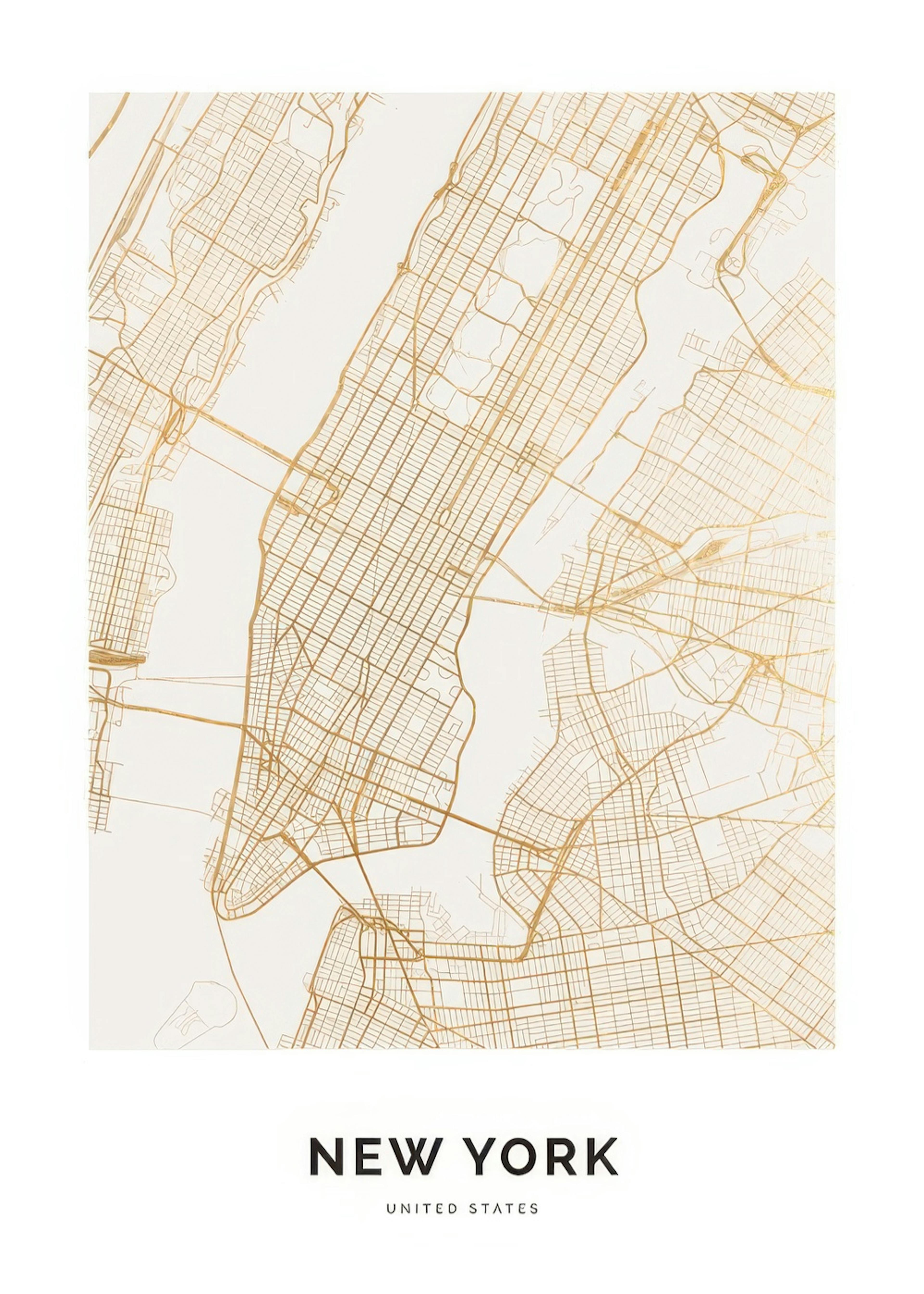 Golden New York Poster 0