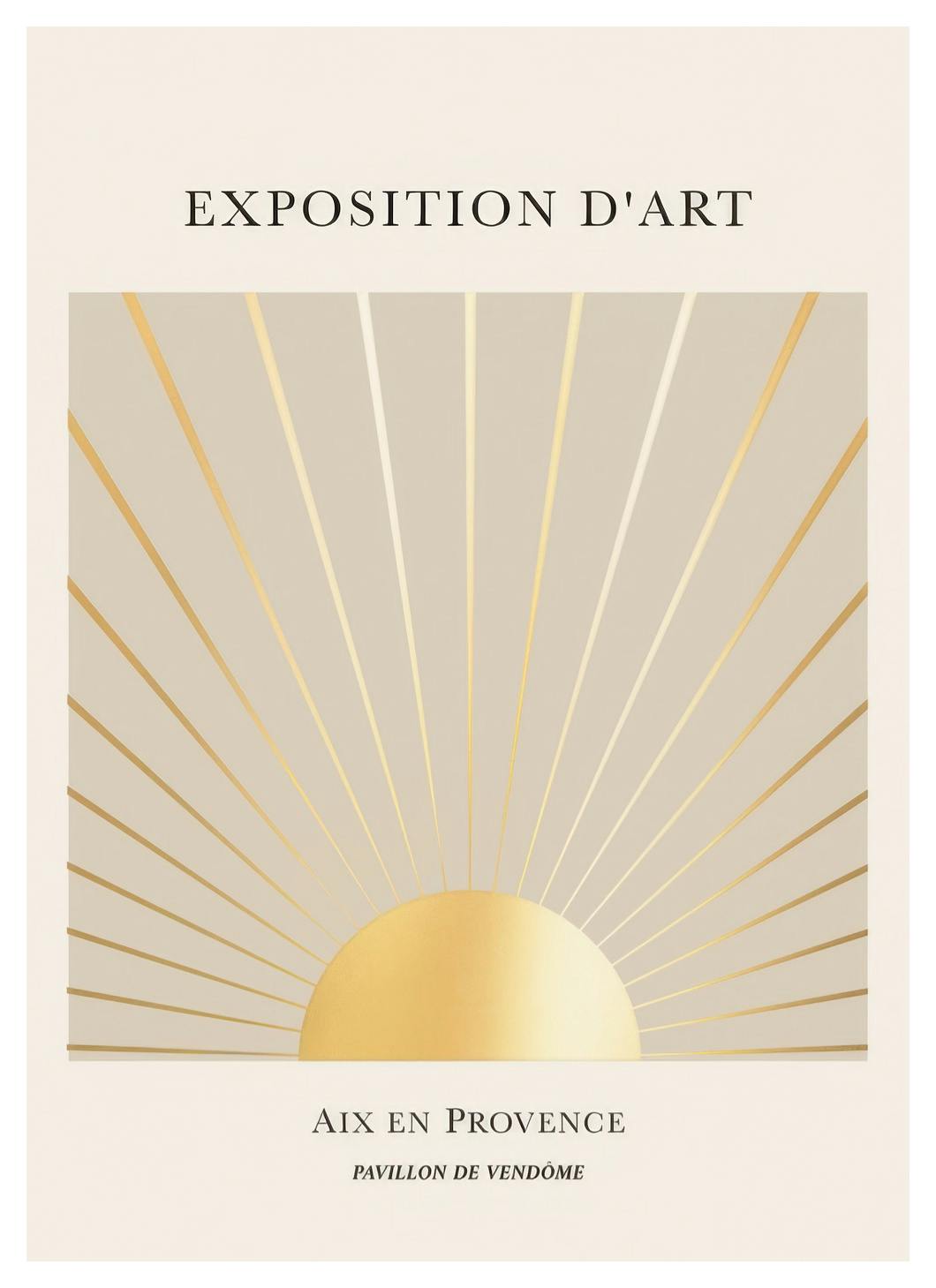 Prints - Exposition D'Art Gold Print (21x30 cm) - Gold and silver posters