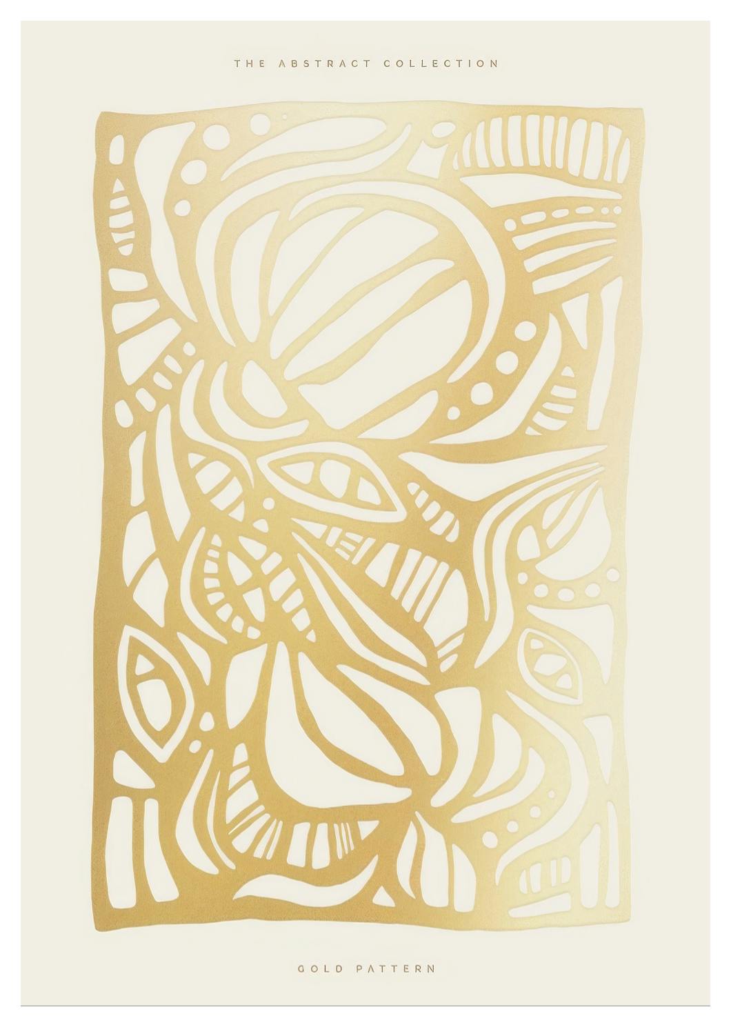 Prints - Gold Pattern Print (30x40 cm) - Gold and silver posters