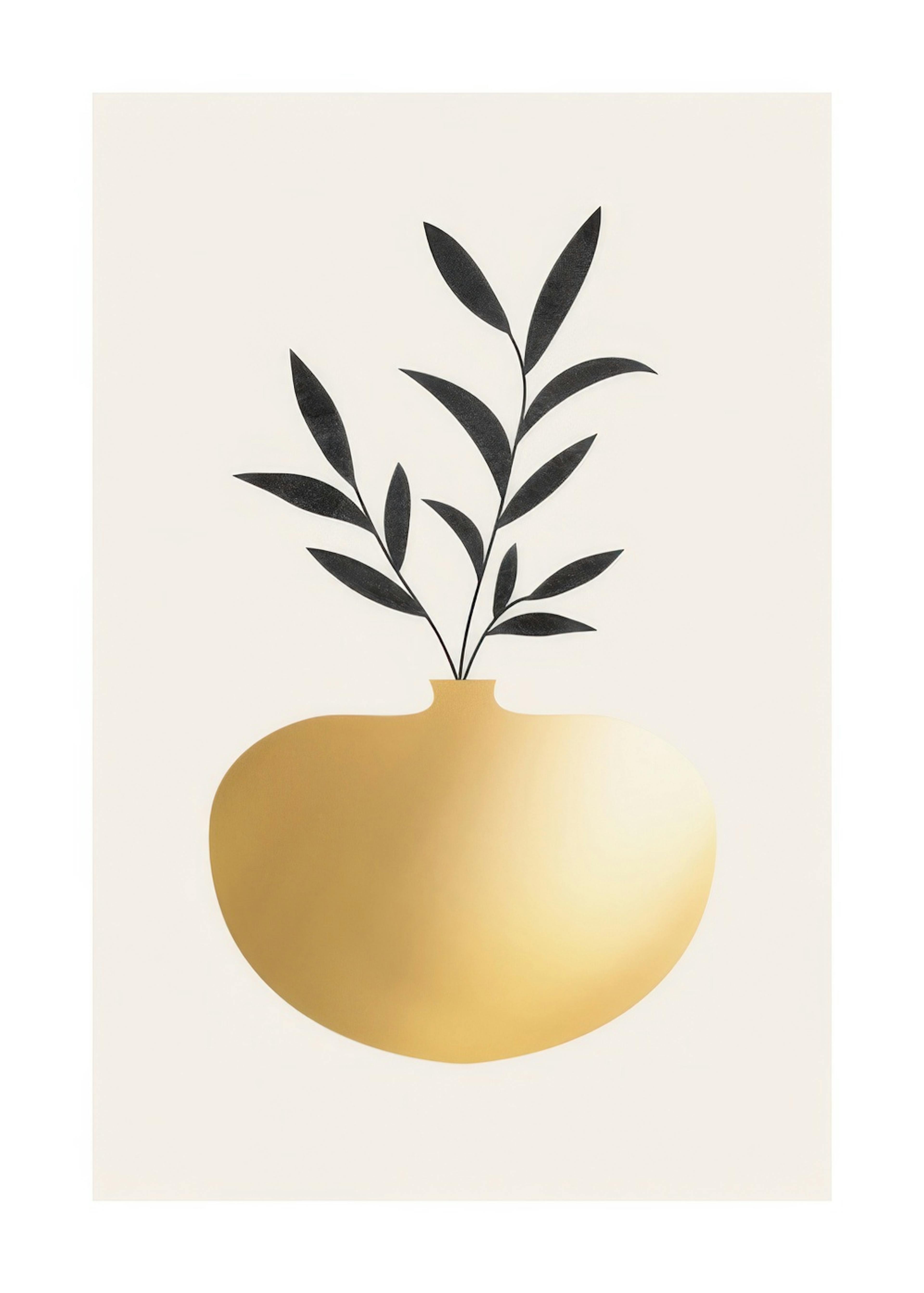 Golden Vase Print 0
