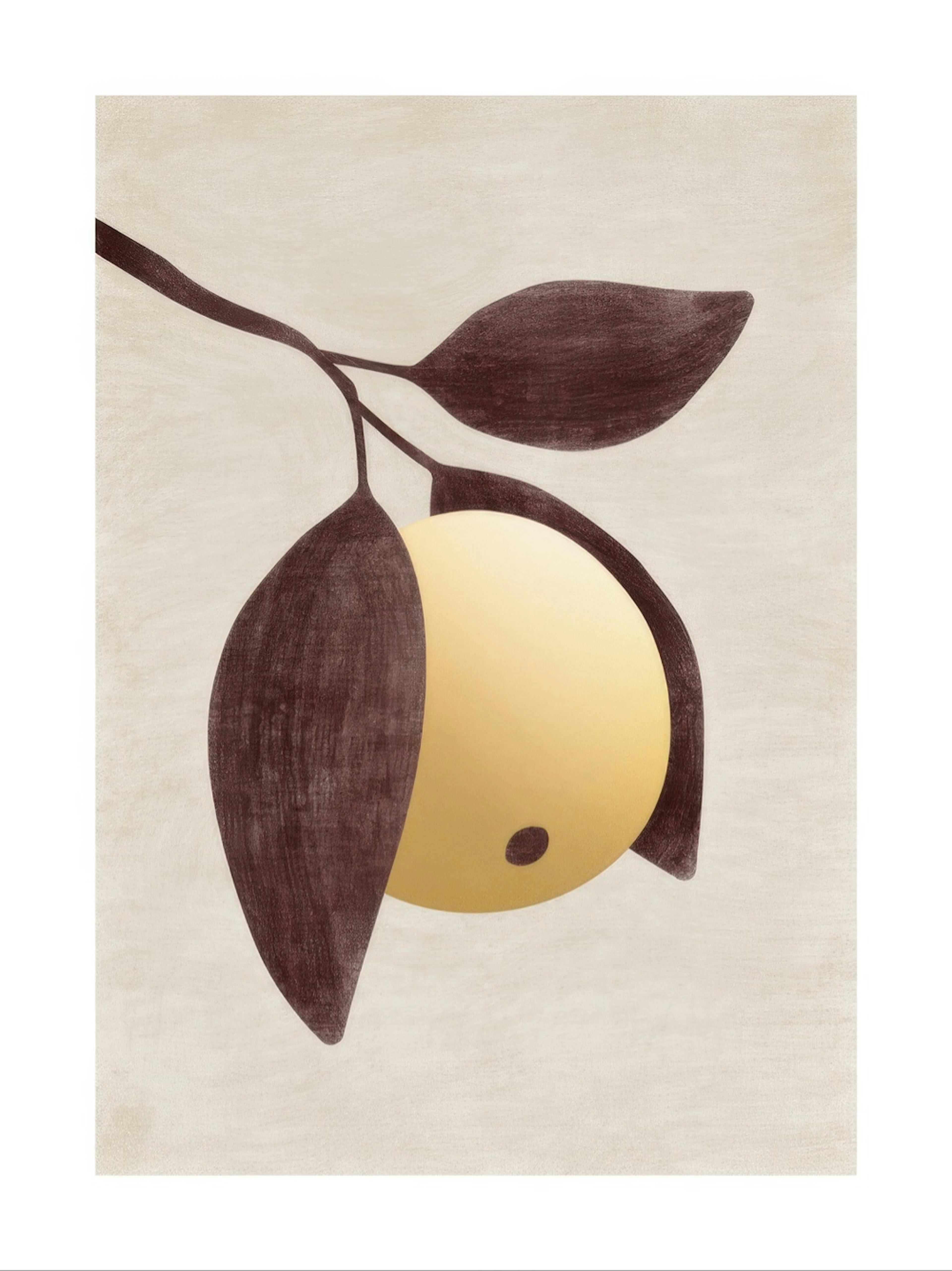 Golden Citrus No2 Print