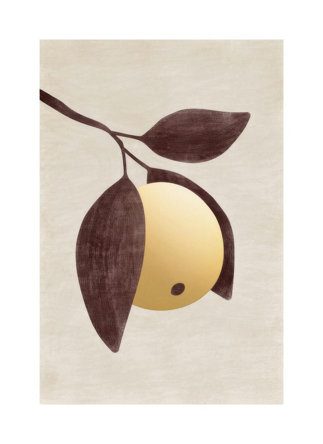 Golden Citrus No2 Print (30x40 cm)
