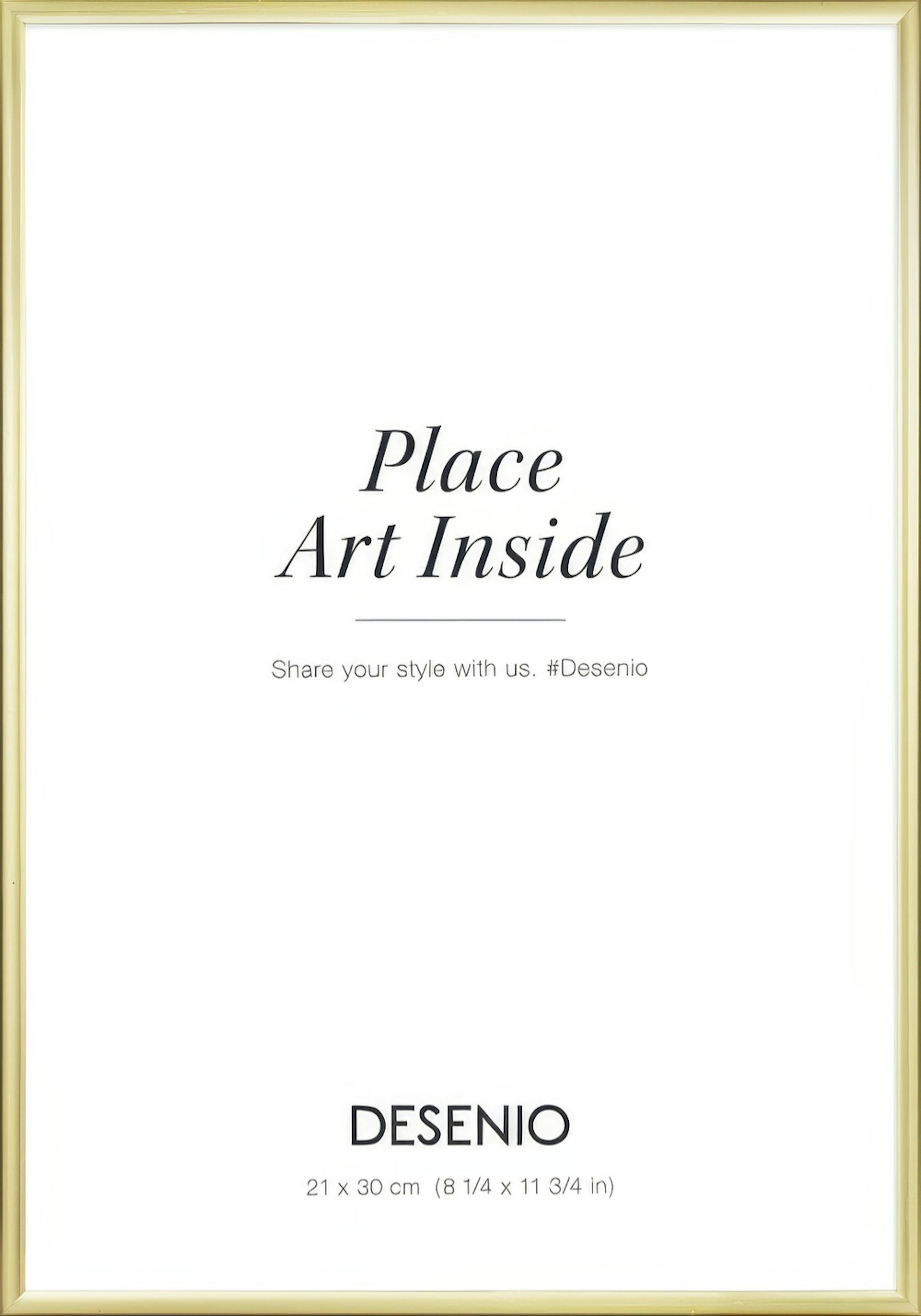 Picture frame gold, 8" x 12" in