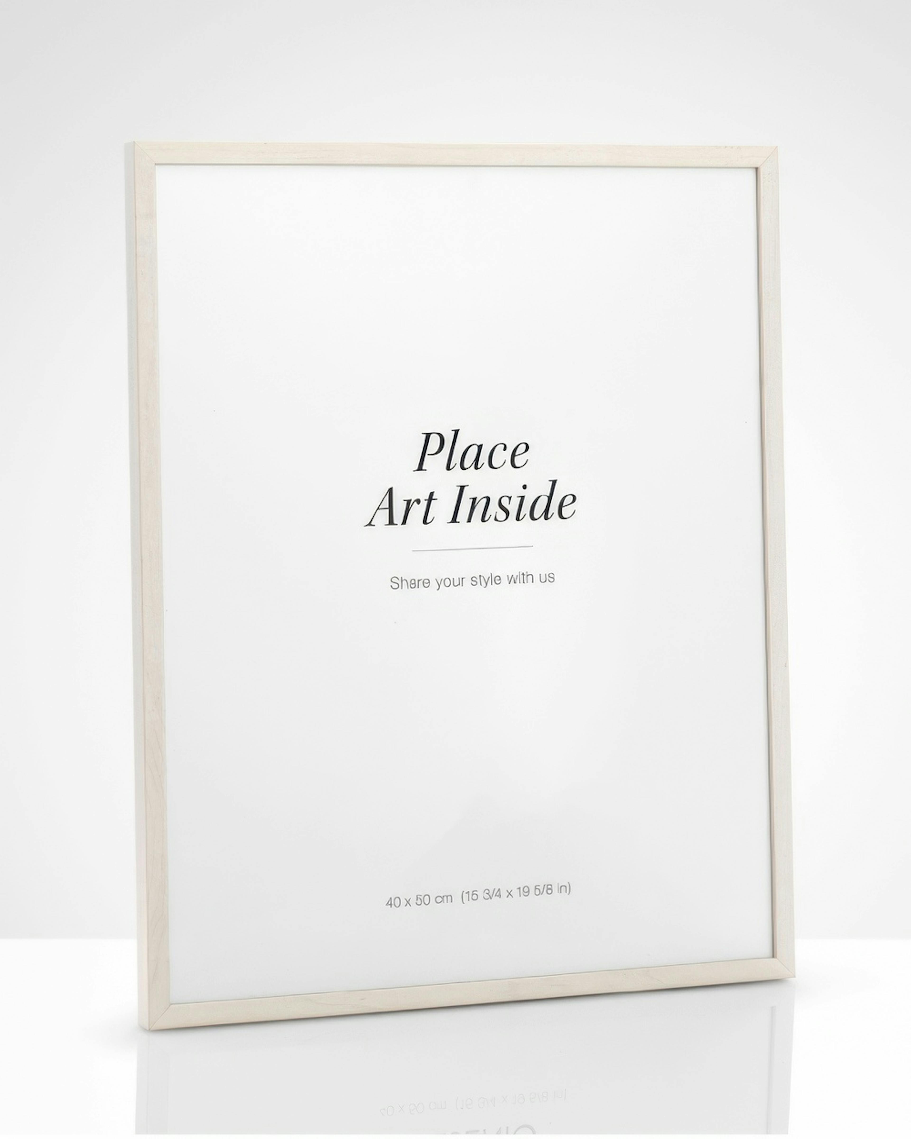 Wood frame light, 16" x 20" in