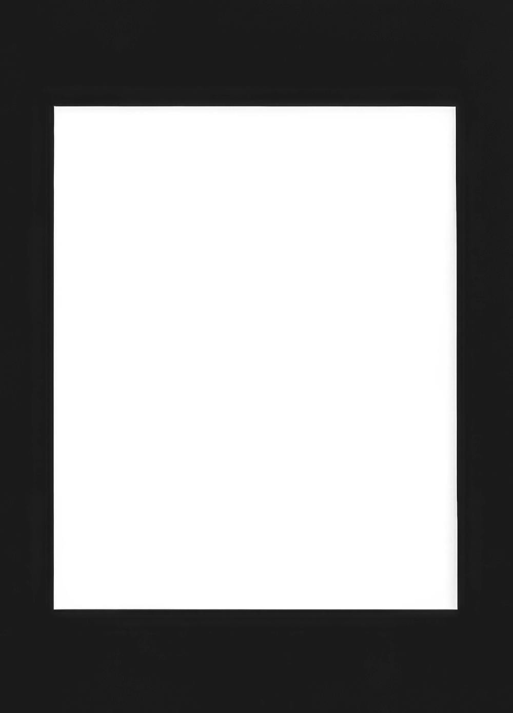 Passe-partout noir pour affiche ou toile, avec une ouverture blanche au centre