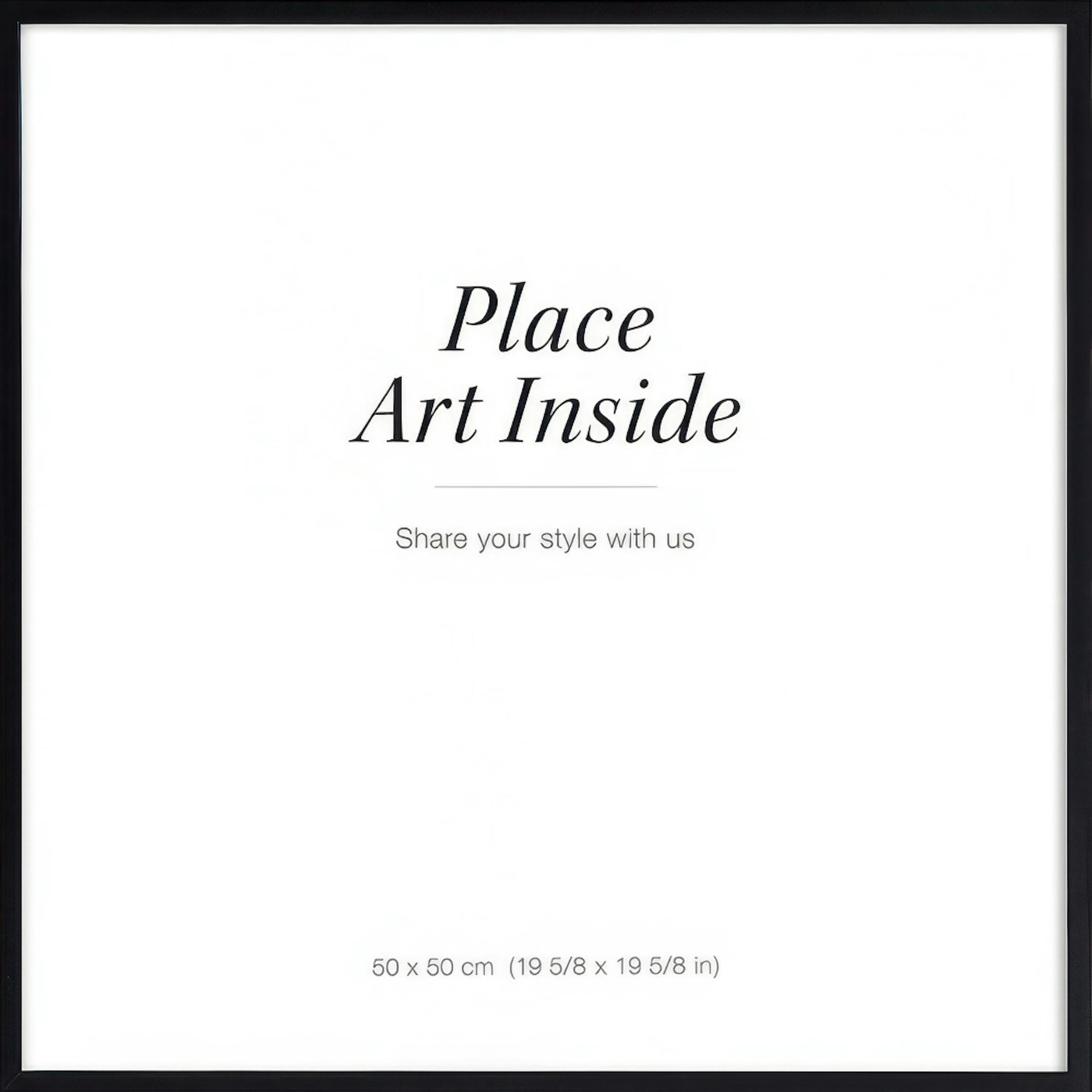 Black picture frame, 50x50 plexi