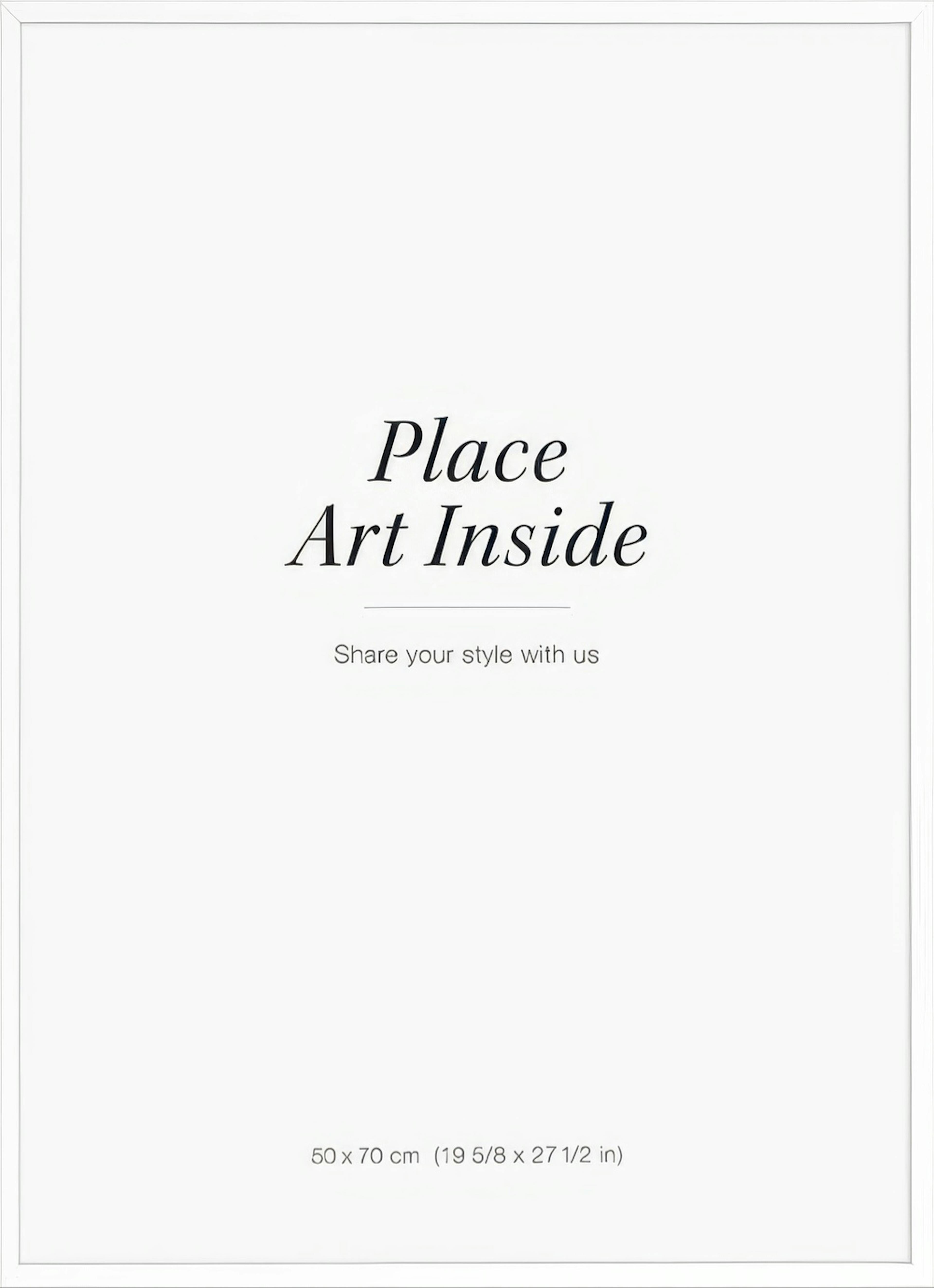 White picture frame, 50x70 plexi