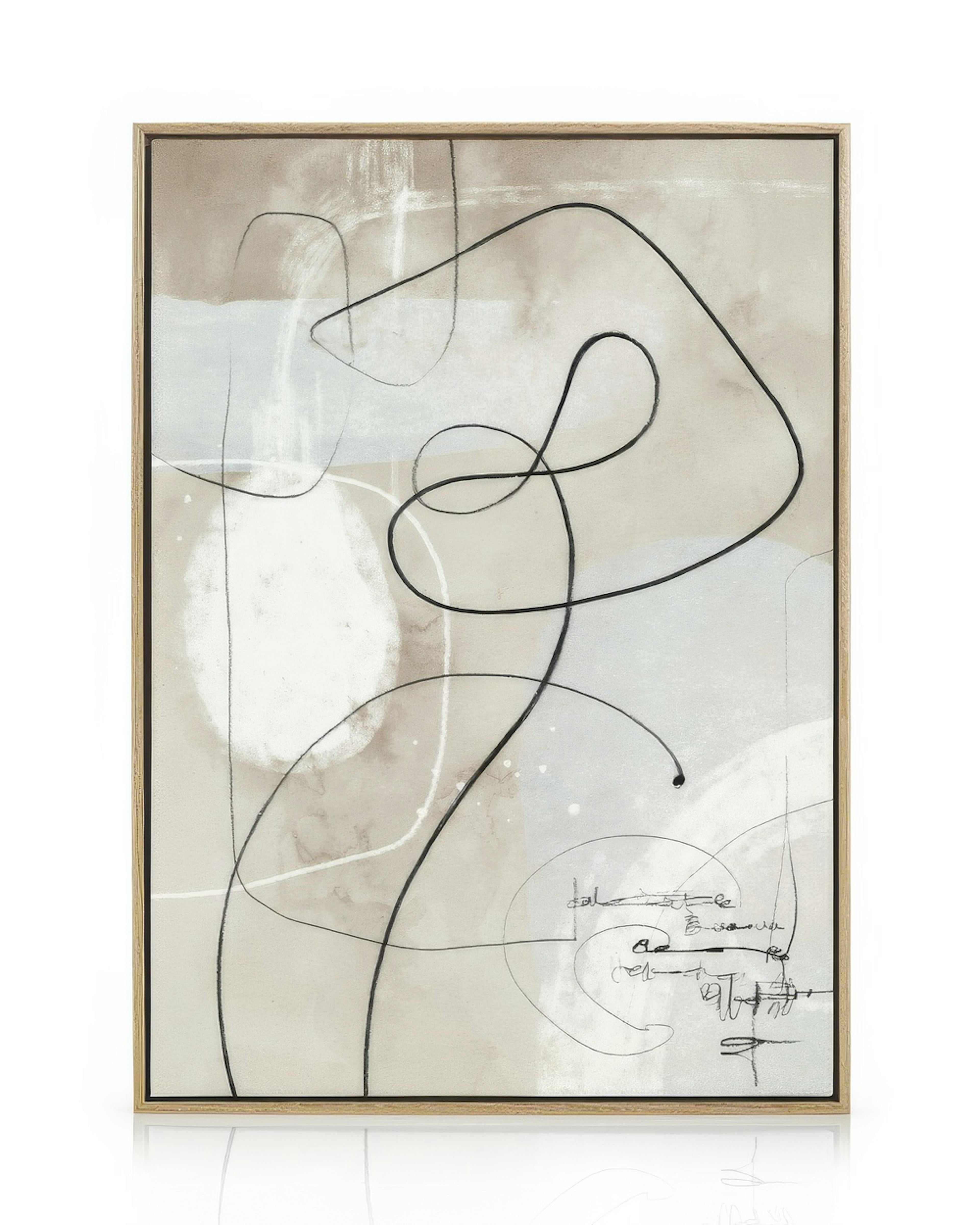 Soft Abstract Lines No1 Leinwandbild