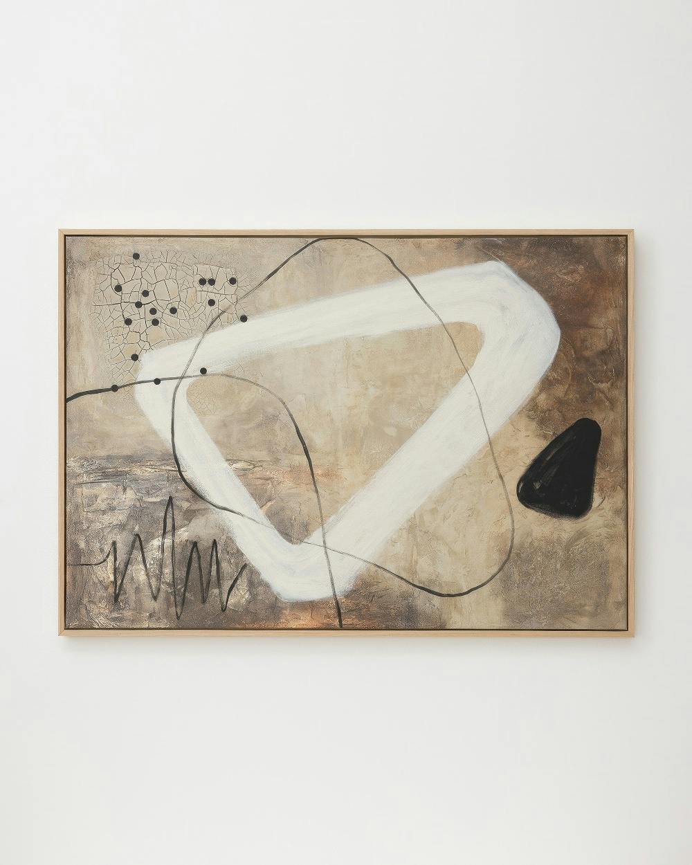 Canvas Schilderijen Rough Around the Edges No3 Canvas (70x100 cm - Fotolijst Eiken)