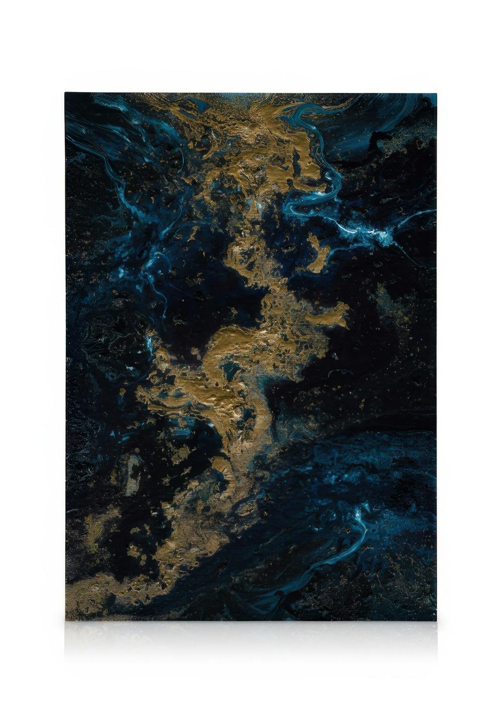 Leinwandbilder Blue Gold Leinwandbild (50x70 cm - Holzrahmen schwarz)