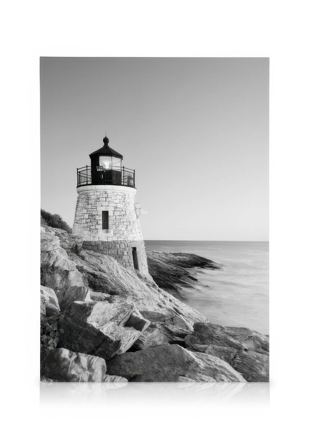 Canvas Schilderijen Lighthouse Canvas (30x40 cm - Fotolijst Eiken)