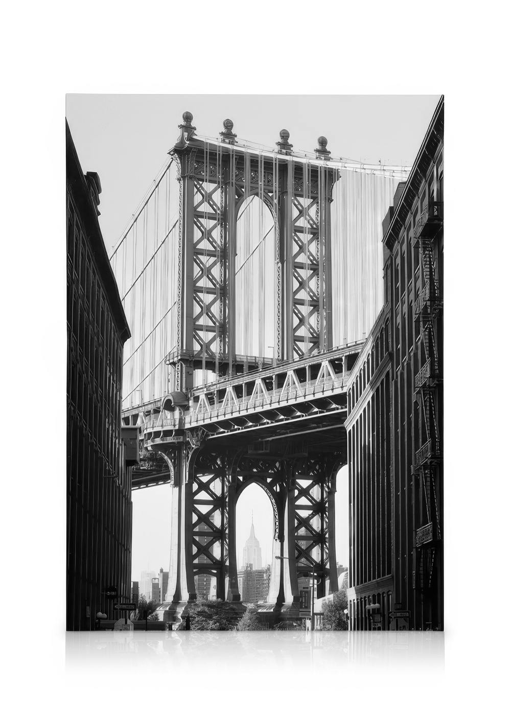 Canvas Prints Manhattan Bridge, Canvas print (30x40 cm - Black Frame)