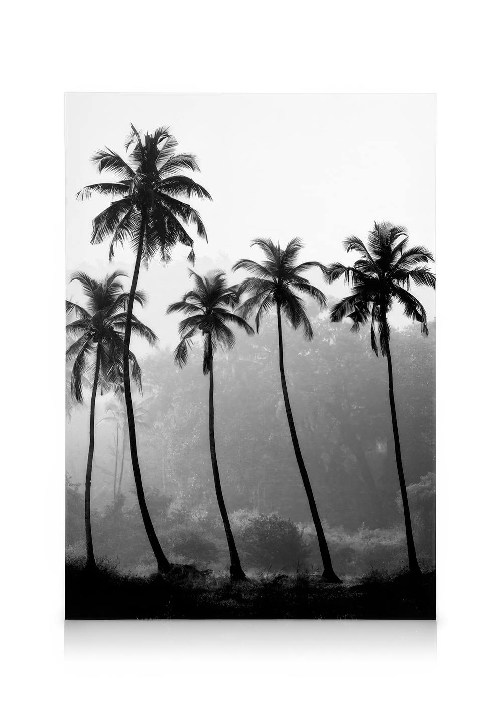 Canvas Schilderijen Palm Trees Canvas (30x40 cm - Fotolijst Eiken)