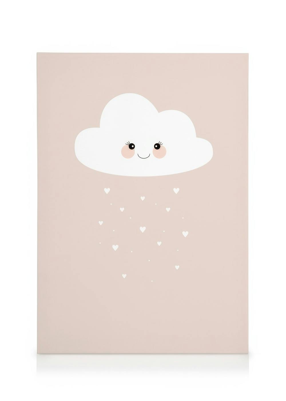Canvas Schilderijen Cloud Pink, Canvass (50x70 cm - Fotolijst Eiken)