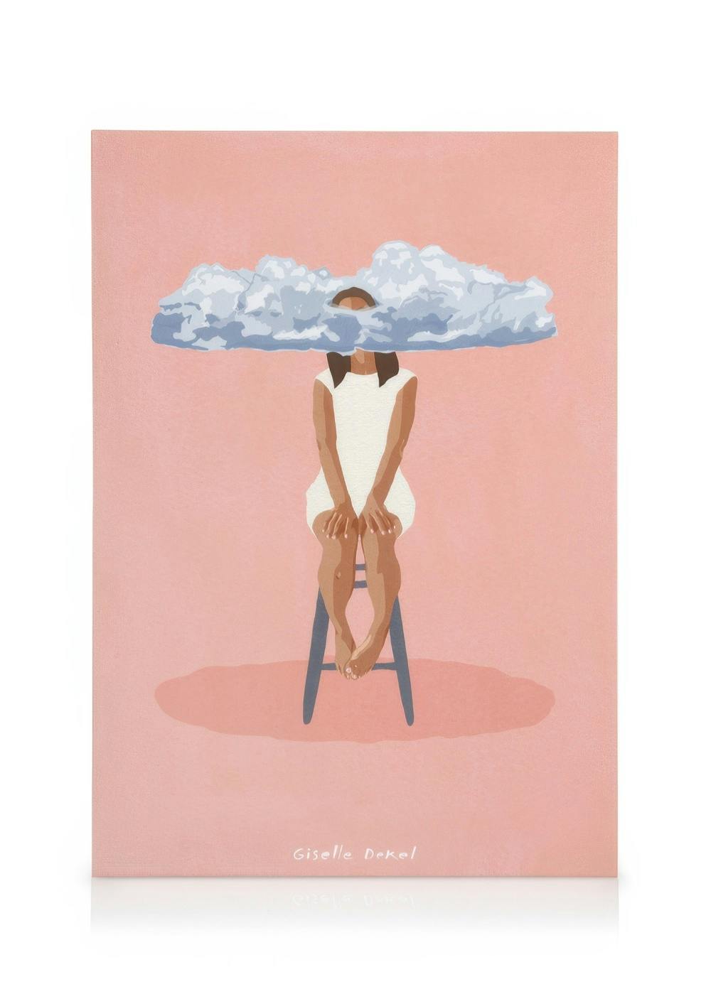 Canvastavlor Giselle Dekel - Pink Meditation Canvastavla (30x40 cm)