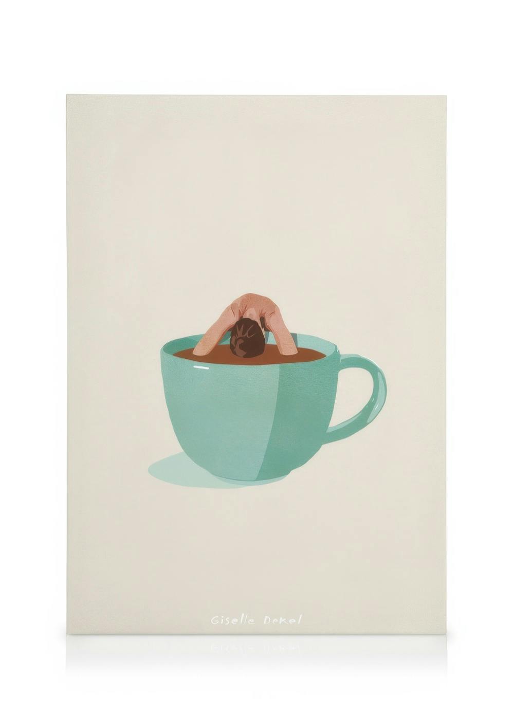 Telas decorativas Giselle Dekel - Going Deep Quadro em tela (50x70 cm - Moldura de Carvalho)
