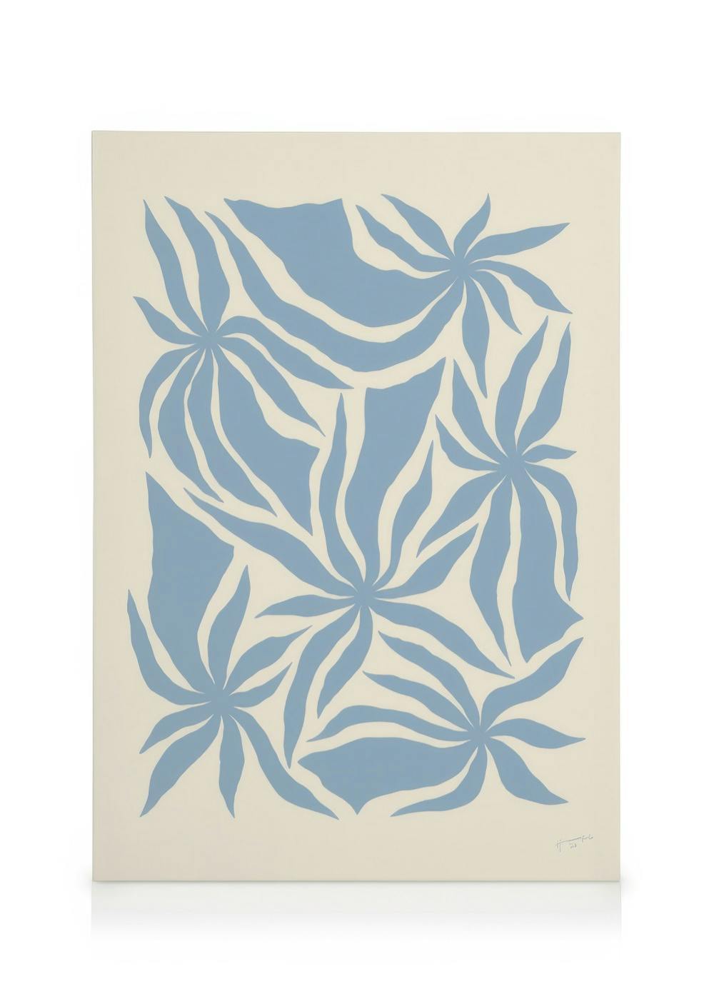 Canvas Prints Hanna KL - Denim Palm Trees Canvas print (50x70 cm)